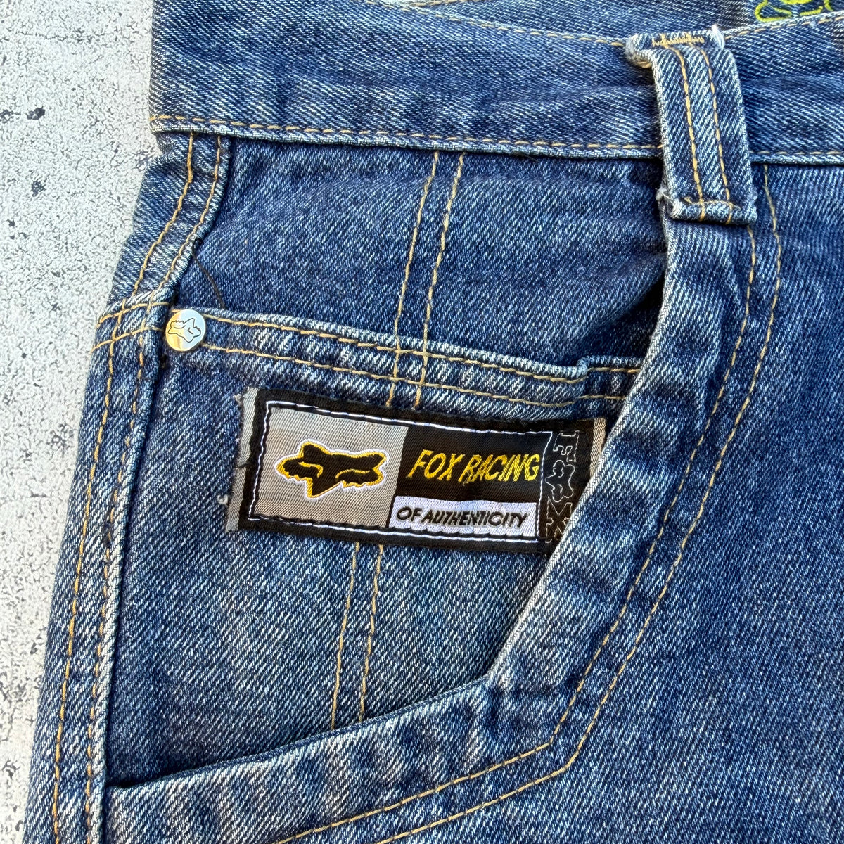 Vintage FOX Racing Men’s Baggy Double Knee Denim Jeans [Waist 31]