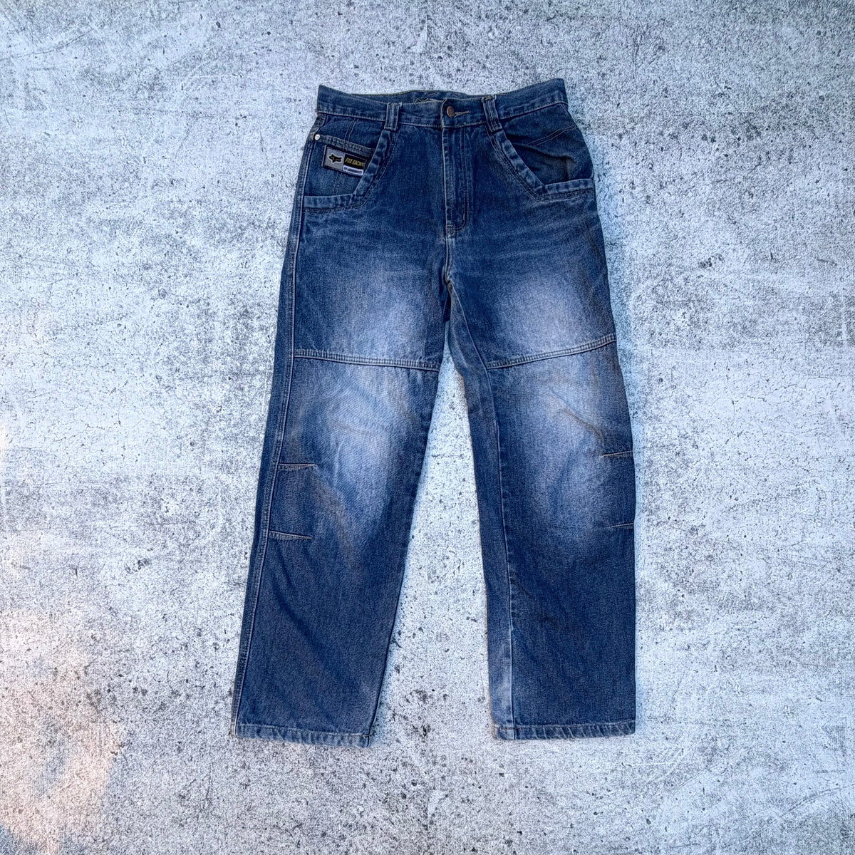 Vintage FOX Racing Men’s Baggy Double Knee Denim Jeans [Waist 31]