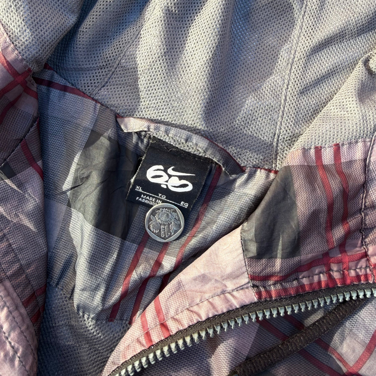 Nike 6.0 Plaid Vintage Windbreaker Jacket