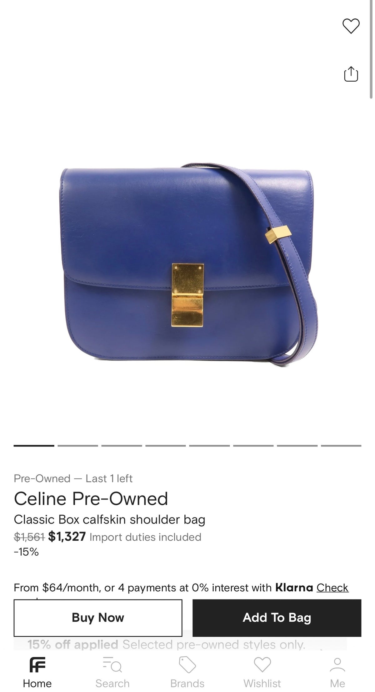 Céline Paris Classic Box Calfskin Shoulder Bag