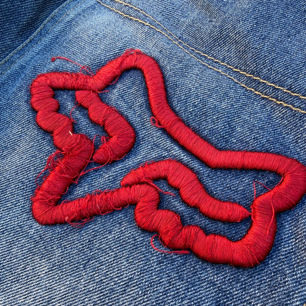 Vintage FOX Racing Men’s Baggy Double Knee Denim Jeans [Waist 31]