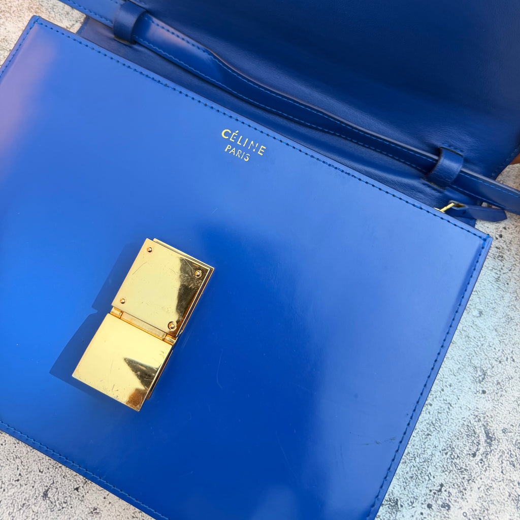 Céline Paris Classic Box Calfskin Shoulder Bag