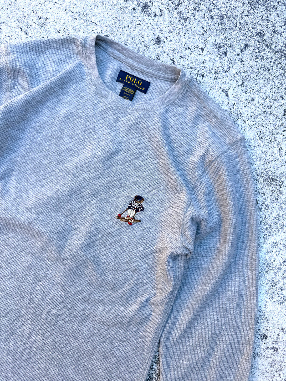 Polo Ralph Lauren Bear Sleepwear Long Sleeve Thermal Shirt [Small]