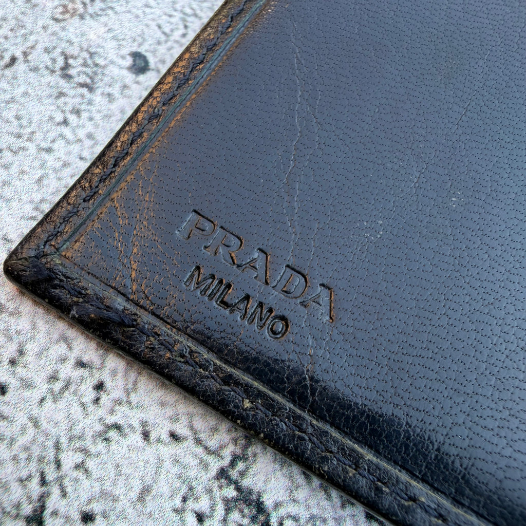 Prada Milano Vintage 1997 Leather Wallet [With Authenticity Certificate Card]