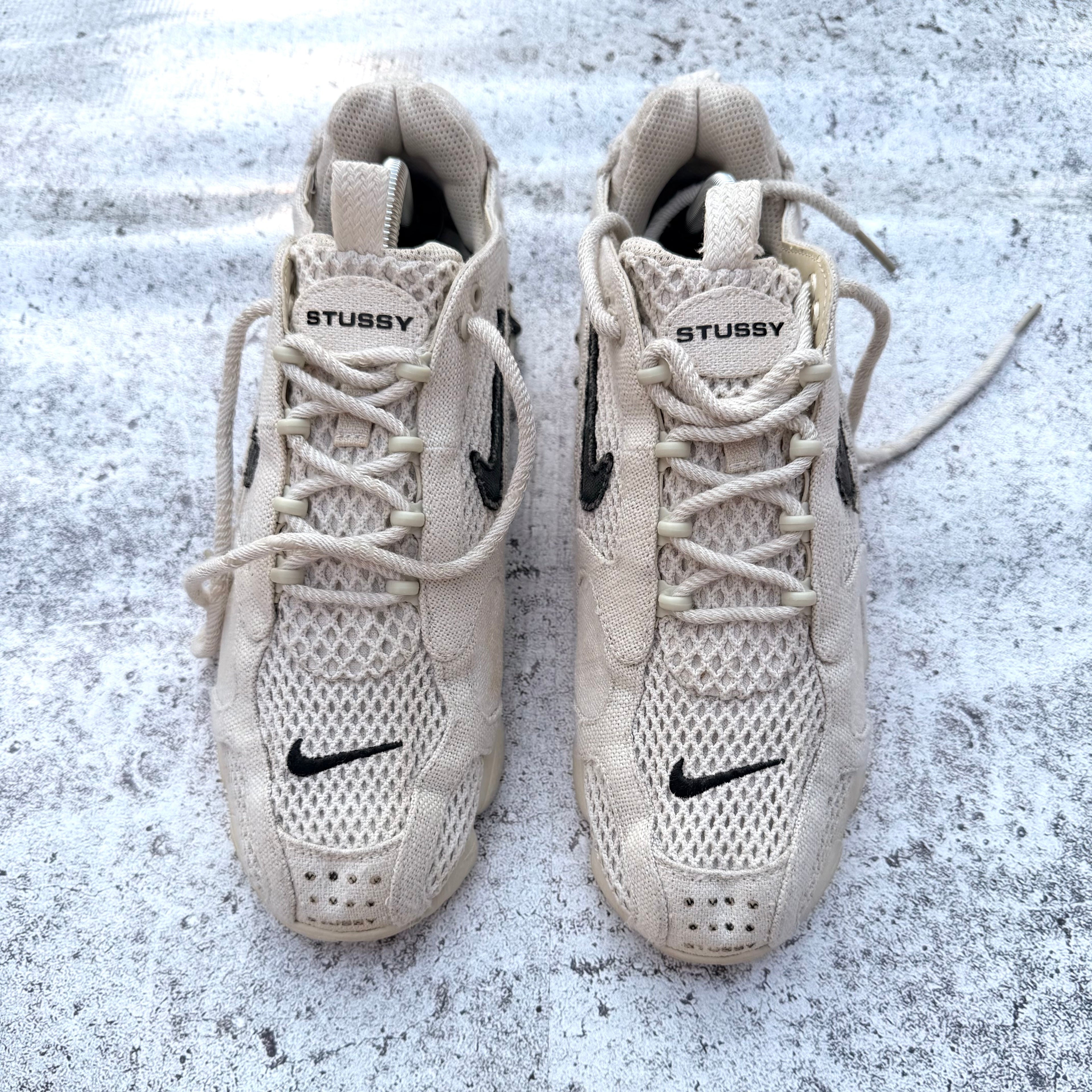 Nike Stüssy x Air Zoom Spiridon Caged 2 Fossil Sneakers [9UK]