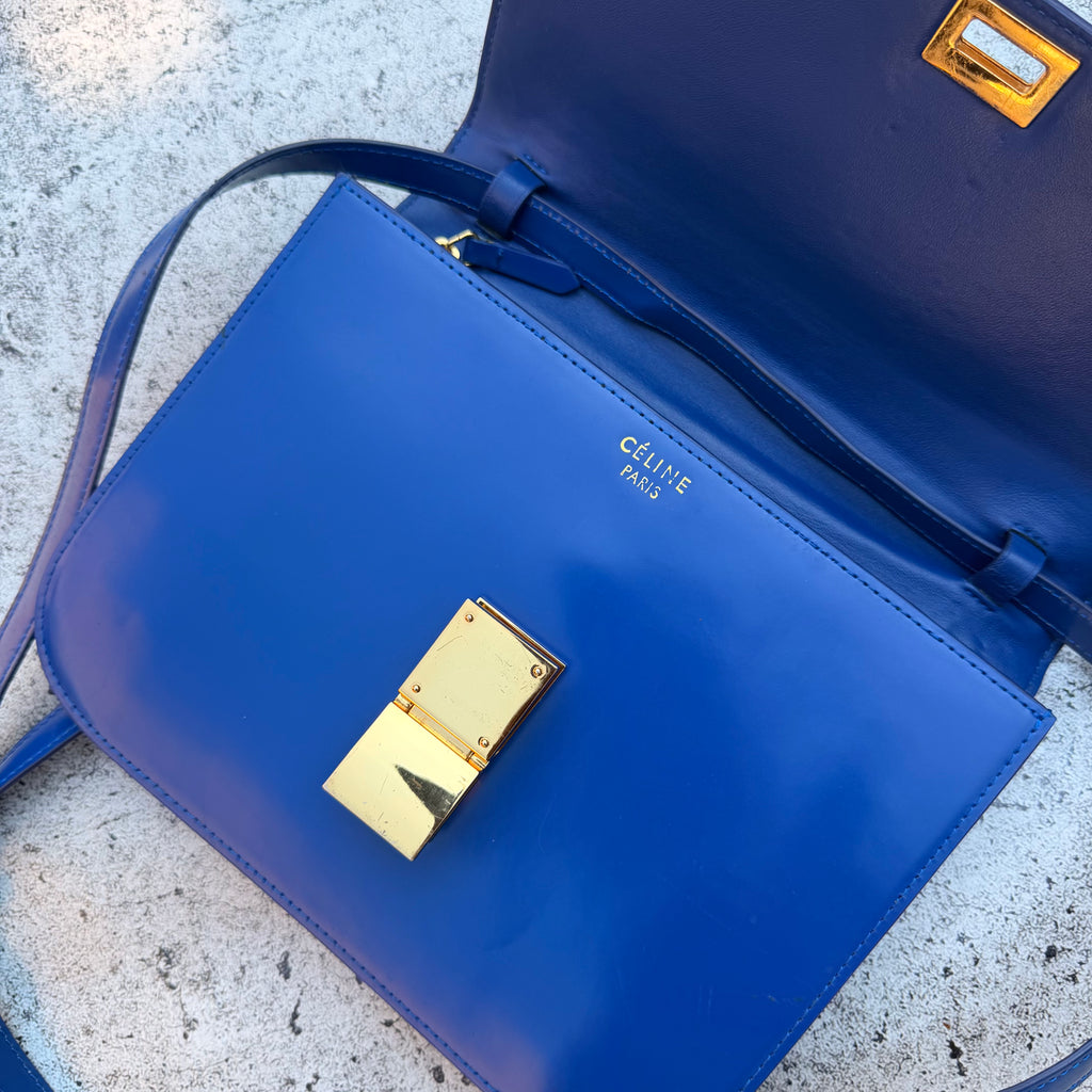 Céline Paris Classic Box Calfskin Shoulder Bag