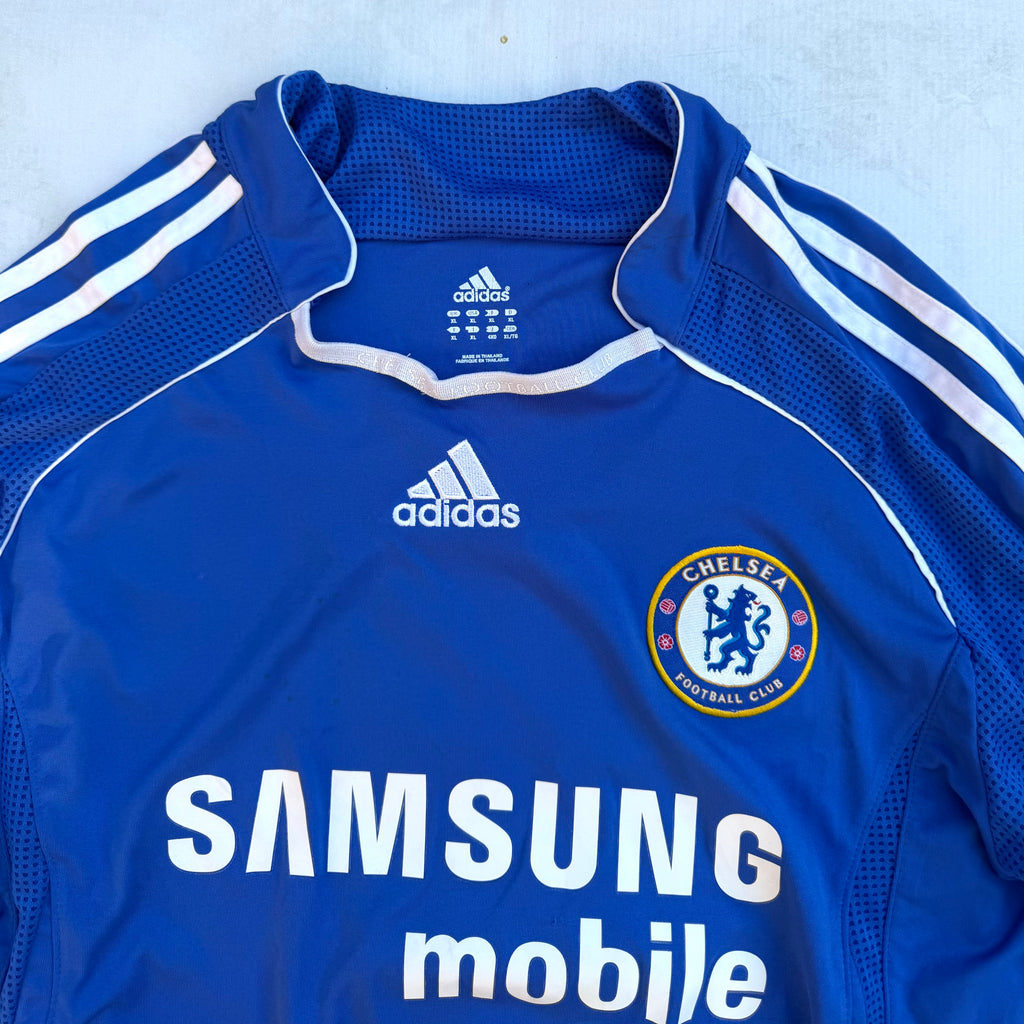 Vintage Adidas 2006-08 Adidas Chelsea F.C. Home Jersey Lampard 8 [Large]
