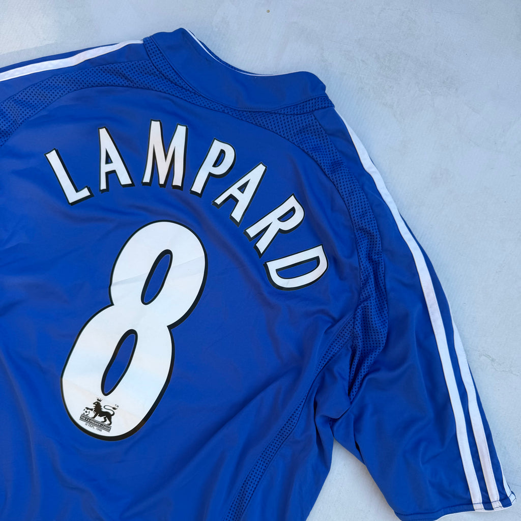 Vintage Adidas 2006-08 Adidas Chelsea F.C. Home Jersey Lampard 8 [Large]
