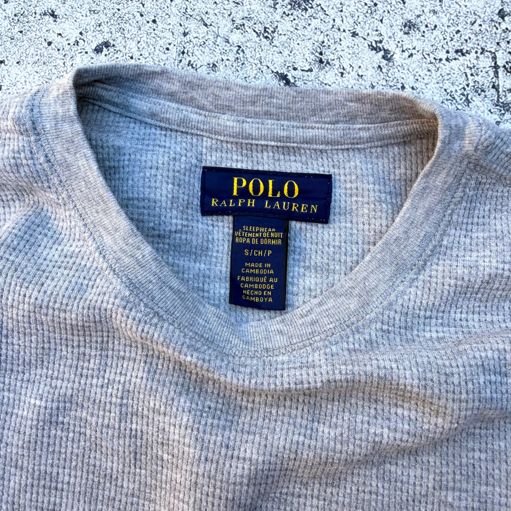 Polo Ralph Lauren Bear Sleepwear Long Sleeve Thermal Shirt [Small]