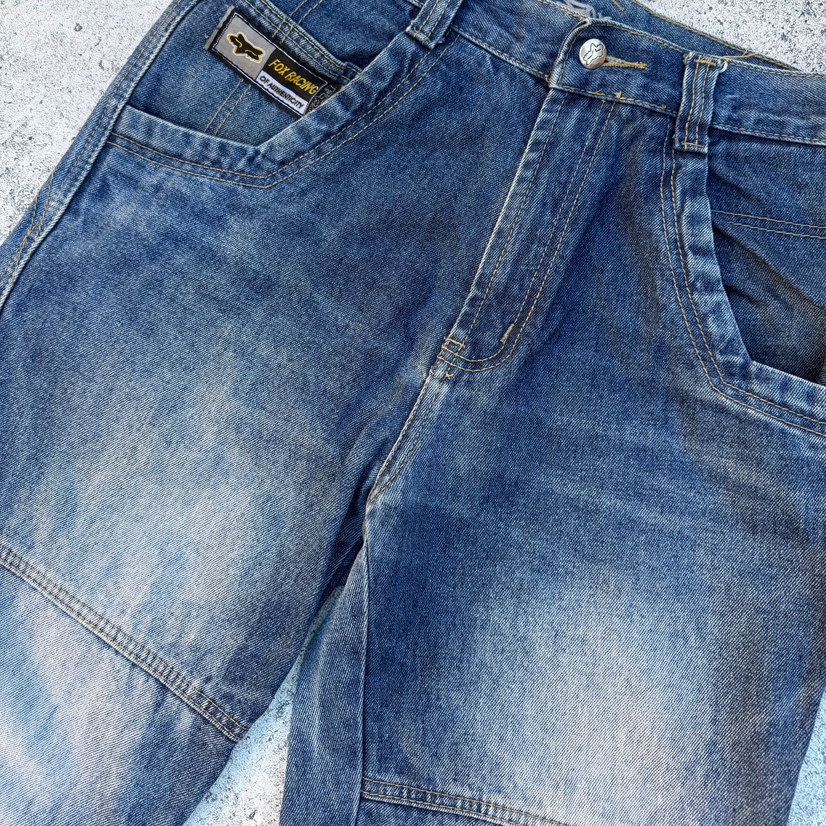 Vintage FOX Racing Men’s Baggy Double Knee Denim Jeans [Waist 31]