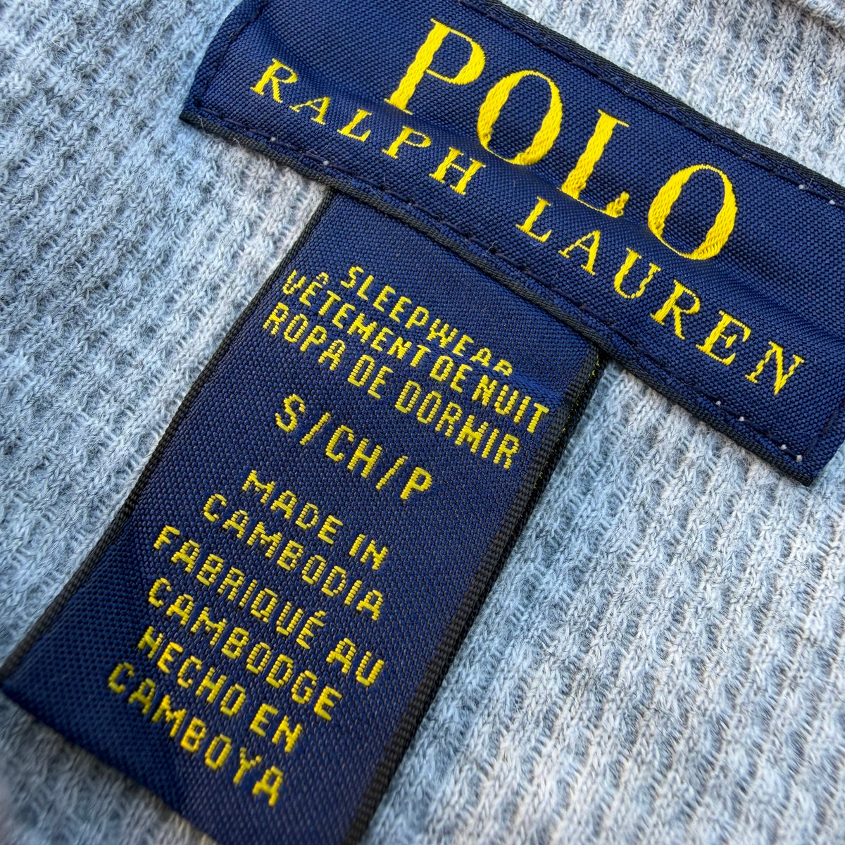 Polo Ralph Lauren Bear Sleepwear Long Sleeve Thermal Shirt [Small]