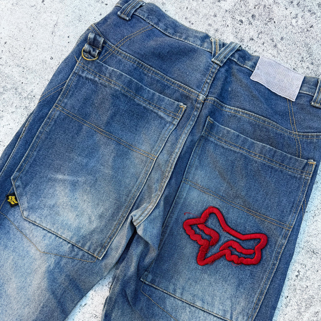 Vintage FOX Racing Men’s Baggy Double Knee Denim Jeans [Waist 31]