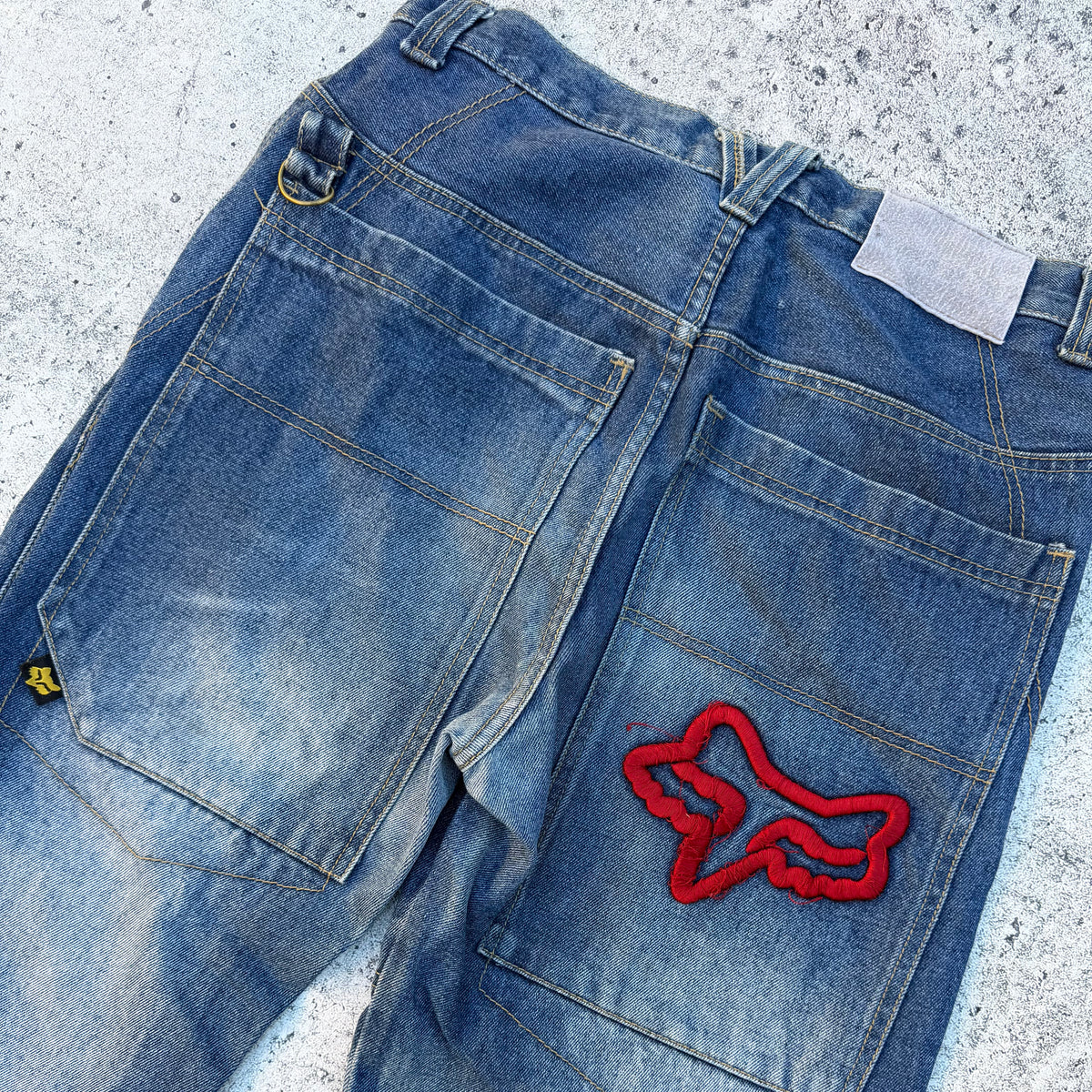 Vintage FOX Racing Men’s Baggy Double Knee Denim Jeans [Waist 31]