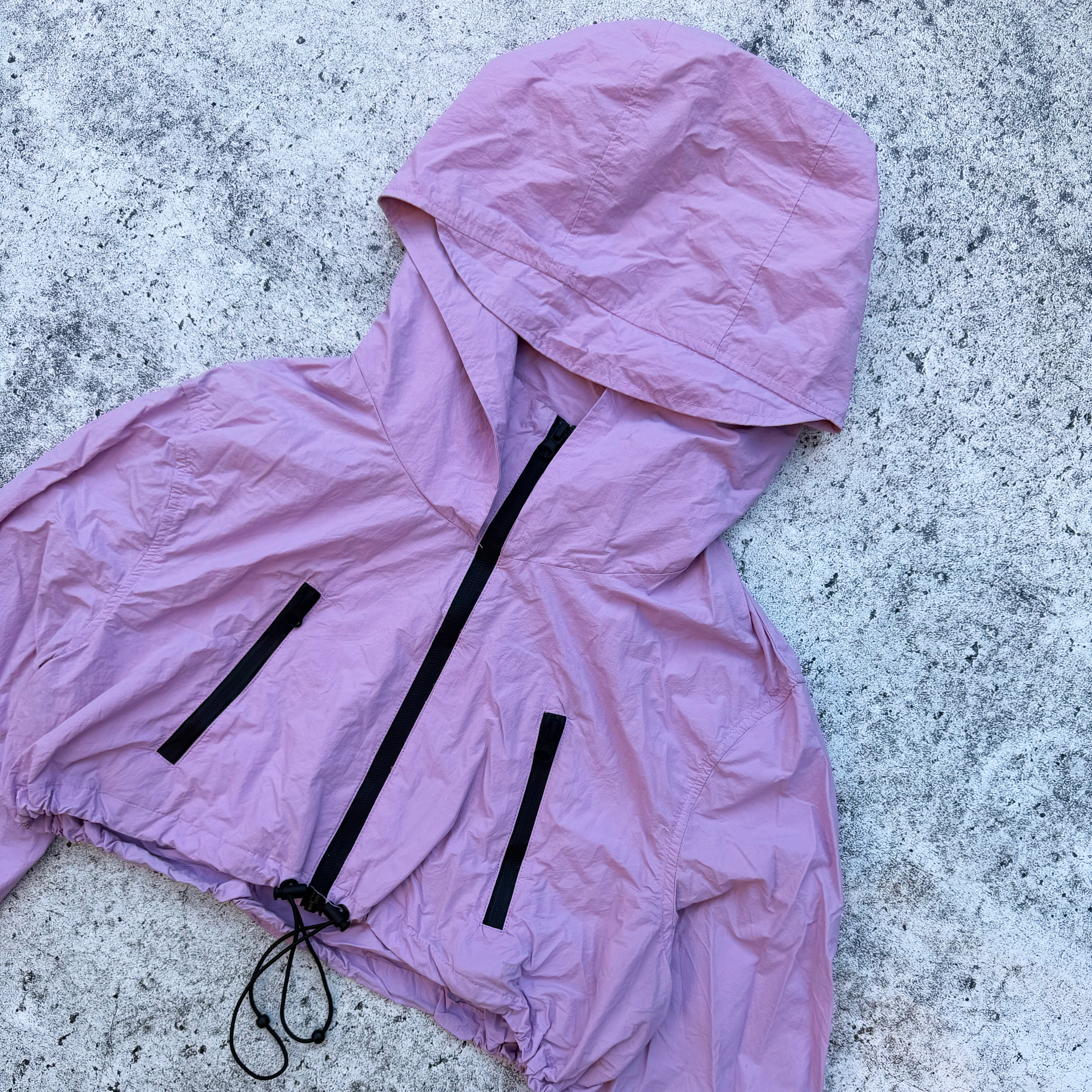 Zara Women's Cropped Nylon Windbreaker Jacket [Medium]