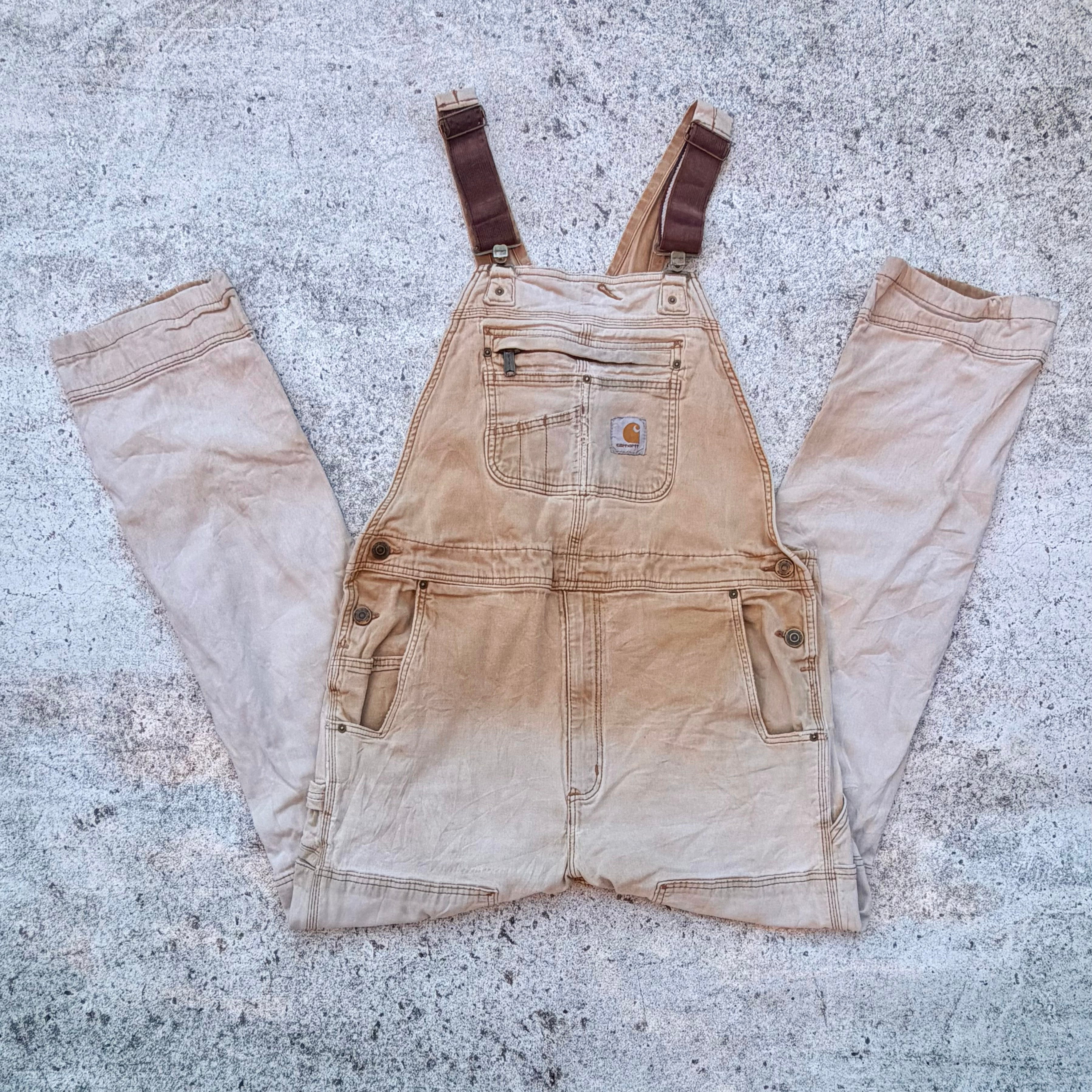 Carhartt Men's Vintage Double Knee Overalls Dungaree [Large-XL]