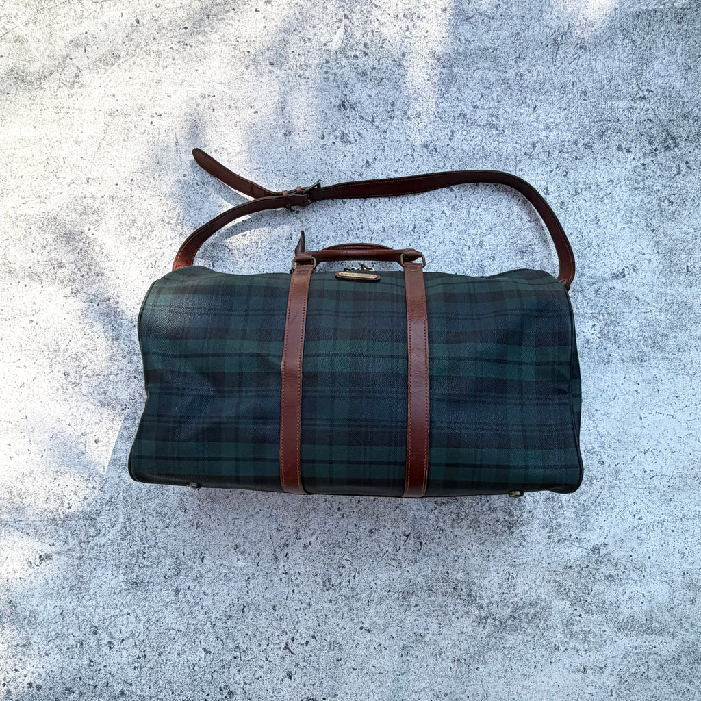 Polo Ralph Lauren 90’s Tartan Plaid Duffle Weekender Bag