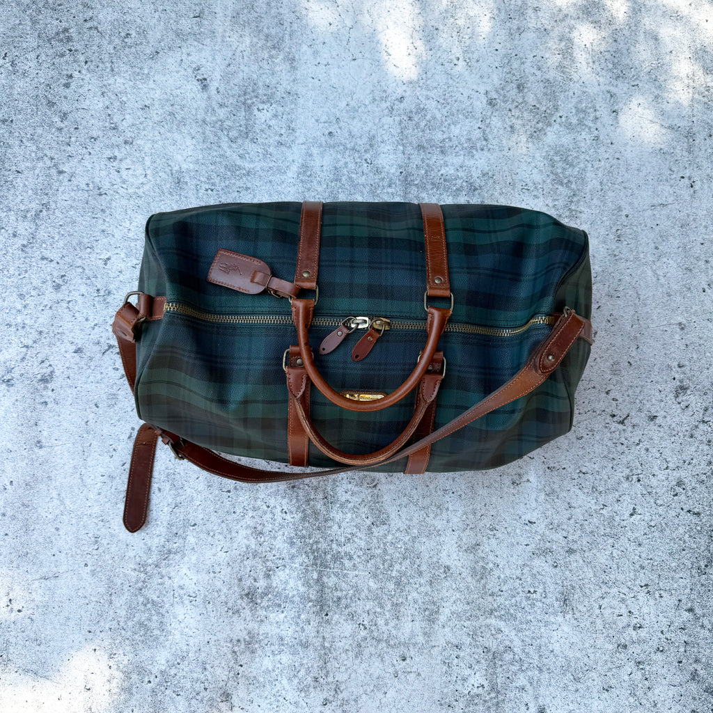 Polo Ralph Lauren 90’s Tartan Plaid Duffle Weekender Bag