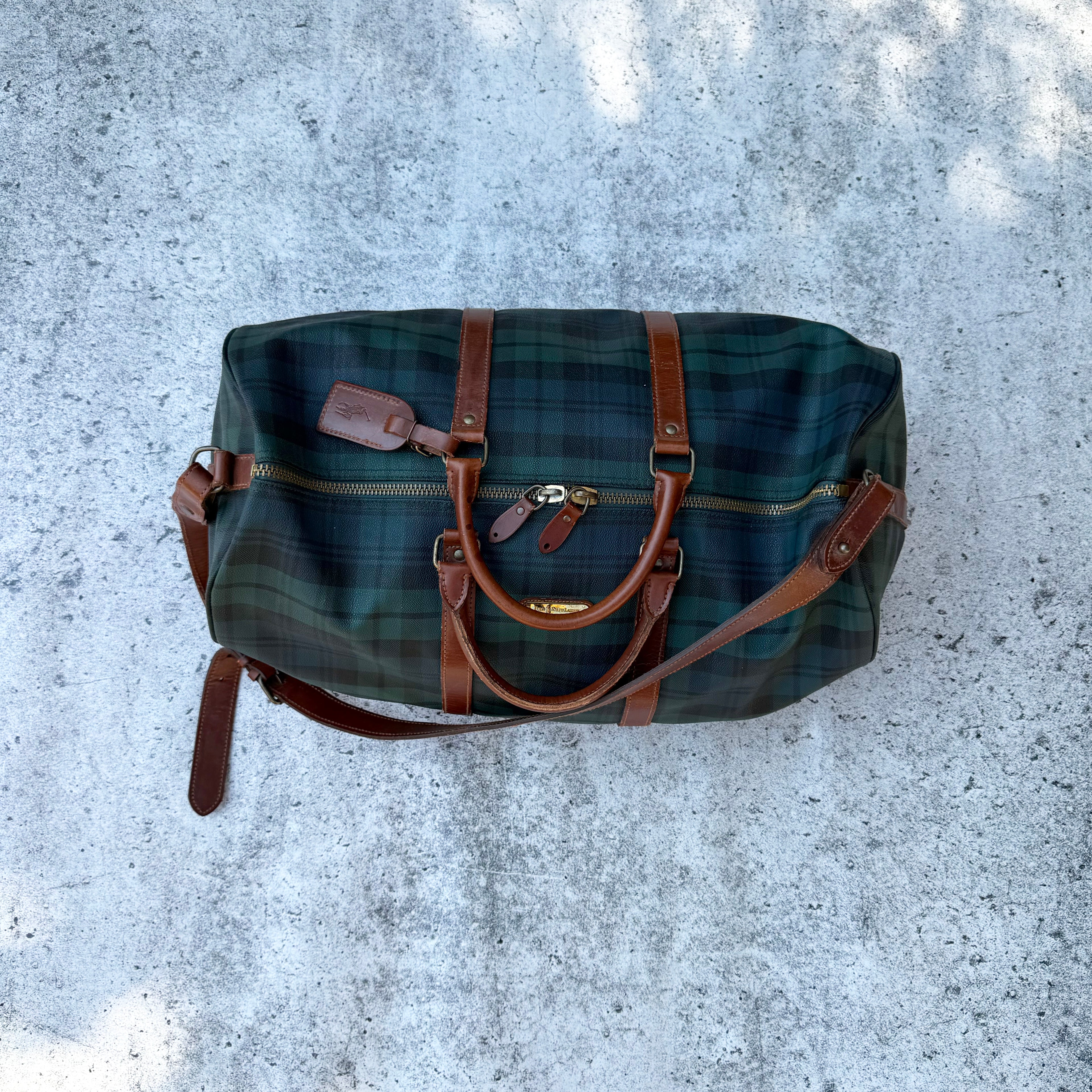 Polo Ralph Lauren 90’s Tartan Plaid Duffle Weekender Bag