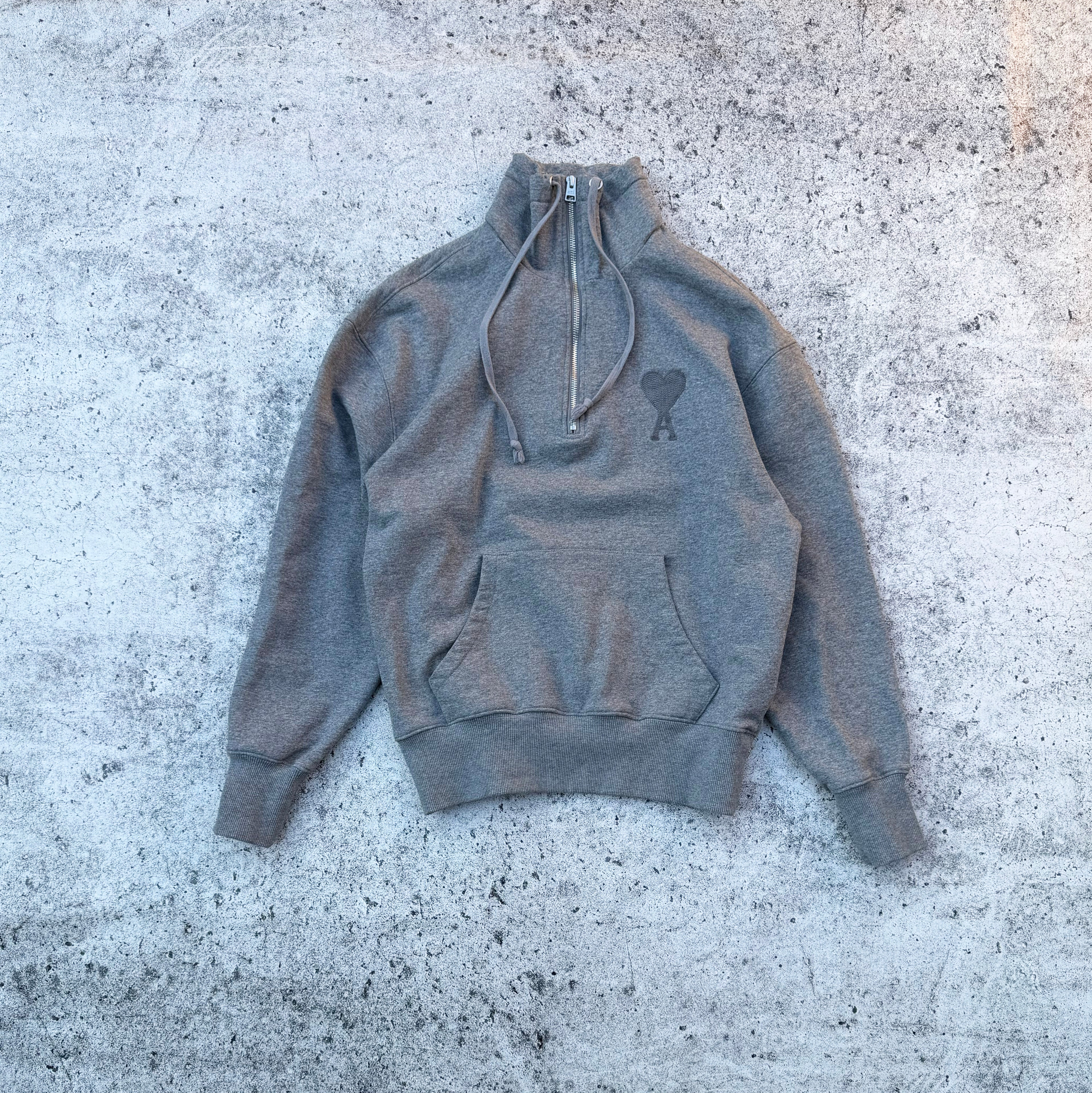 Ami Paris FW22 Ami de Coeur Men's Half-Zip Sweatshirt [Small]