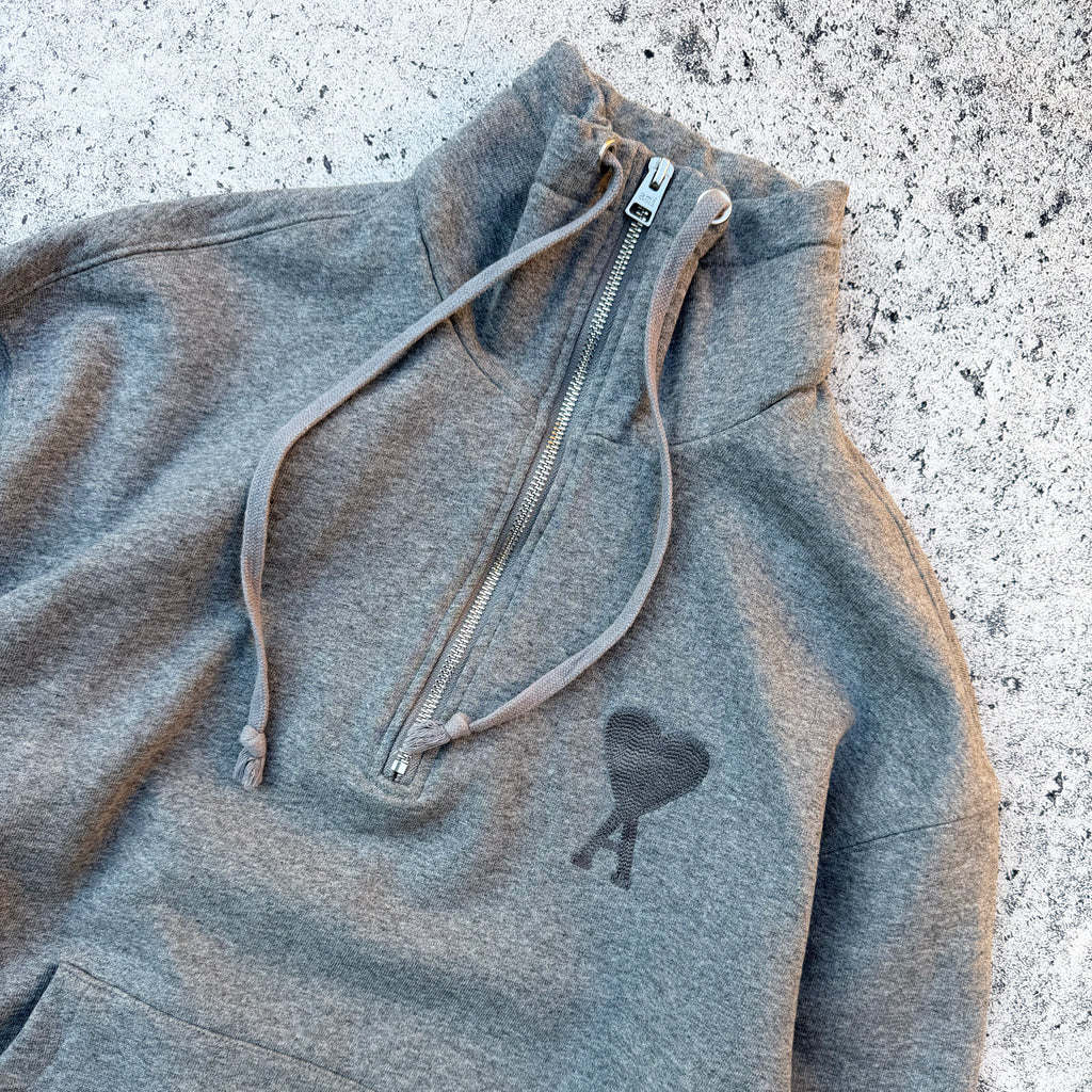 Ami Paris FW22 Ami de Coeur Men's Half-Zip Sweatshirt [Small]
