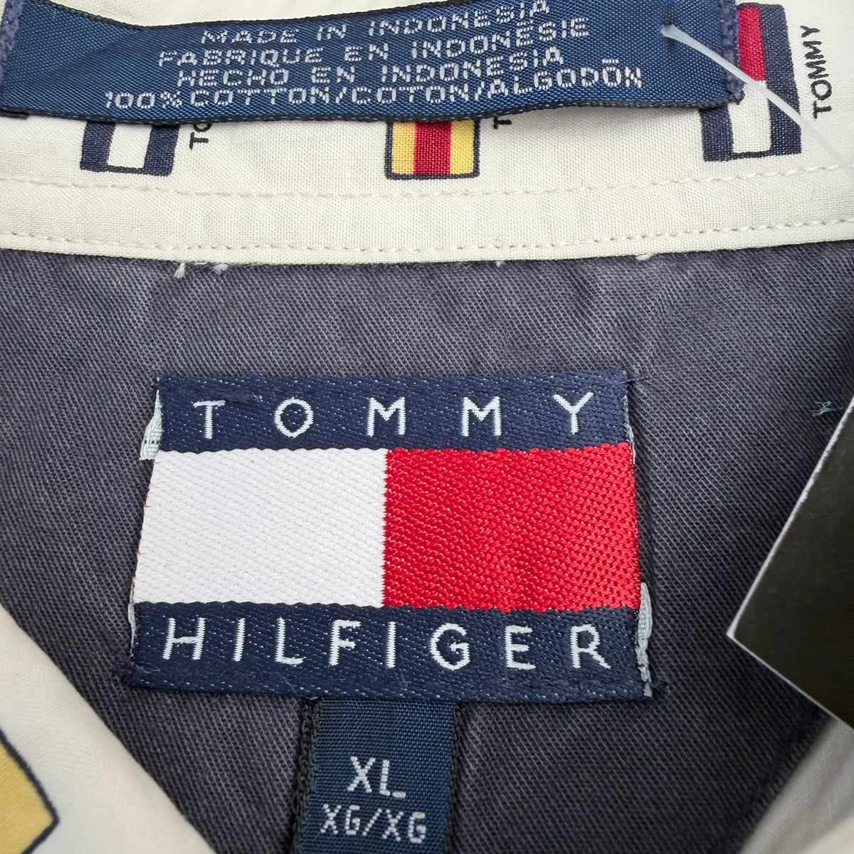 Vintage Tommy Hilfiger All Over Men's Long Sleeve Shirt [XL]