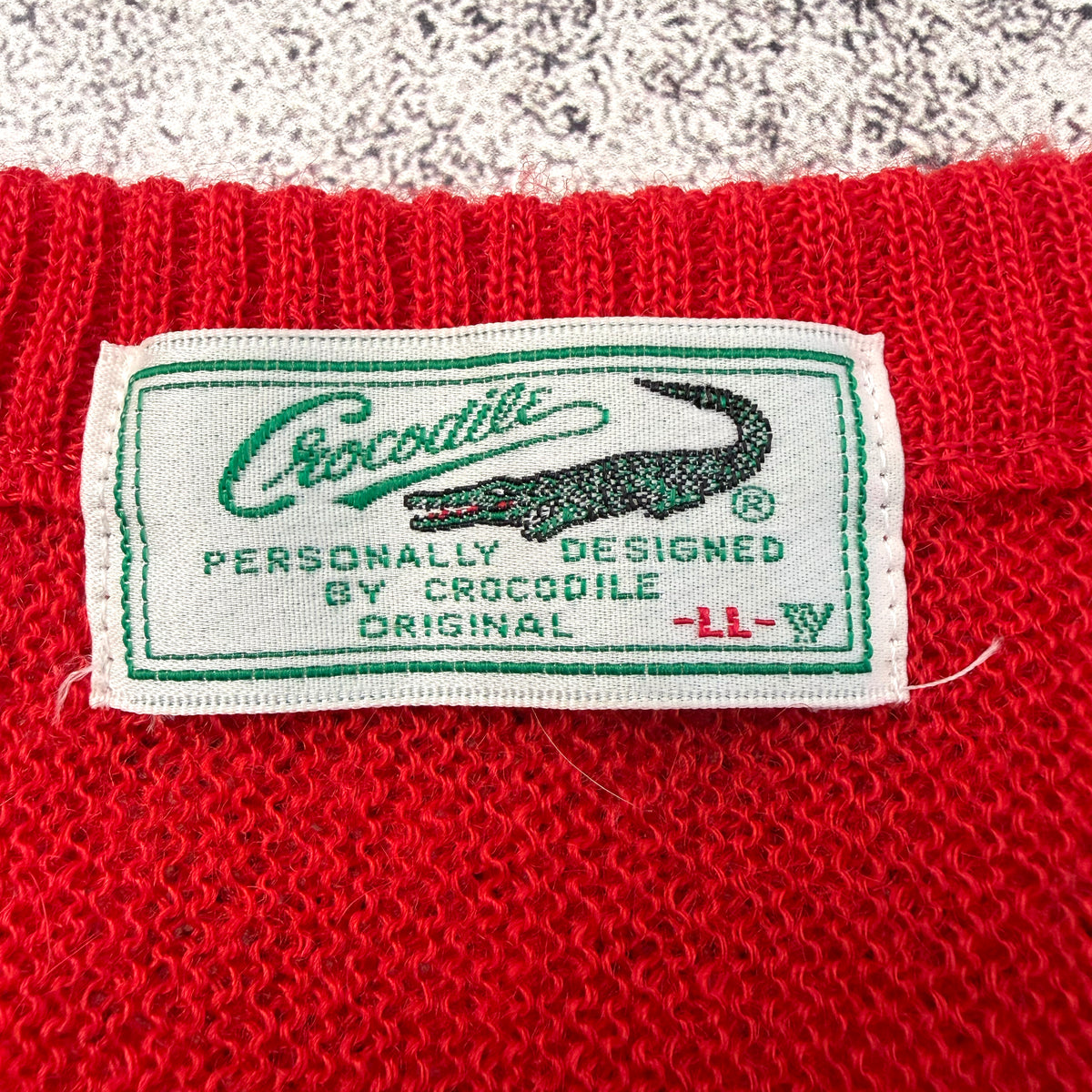 Vintage Crocodile 80s Men's Wool Knit Vest | Japan [Medium]