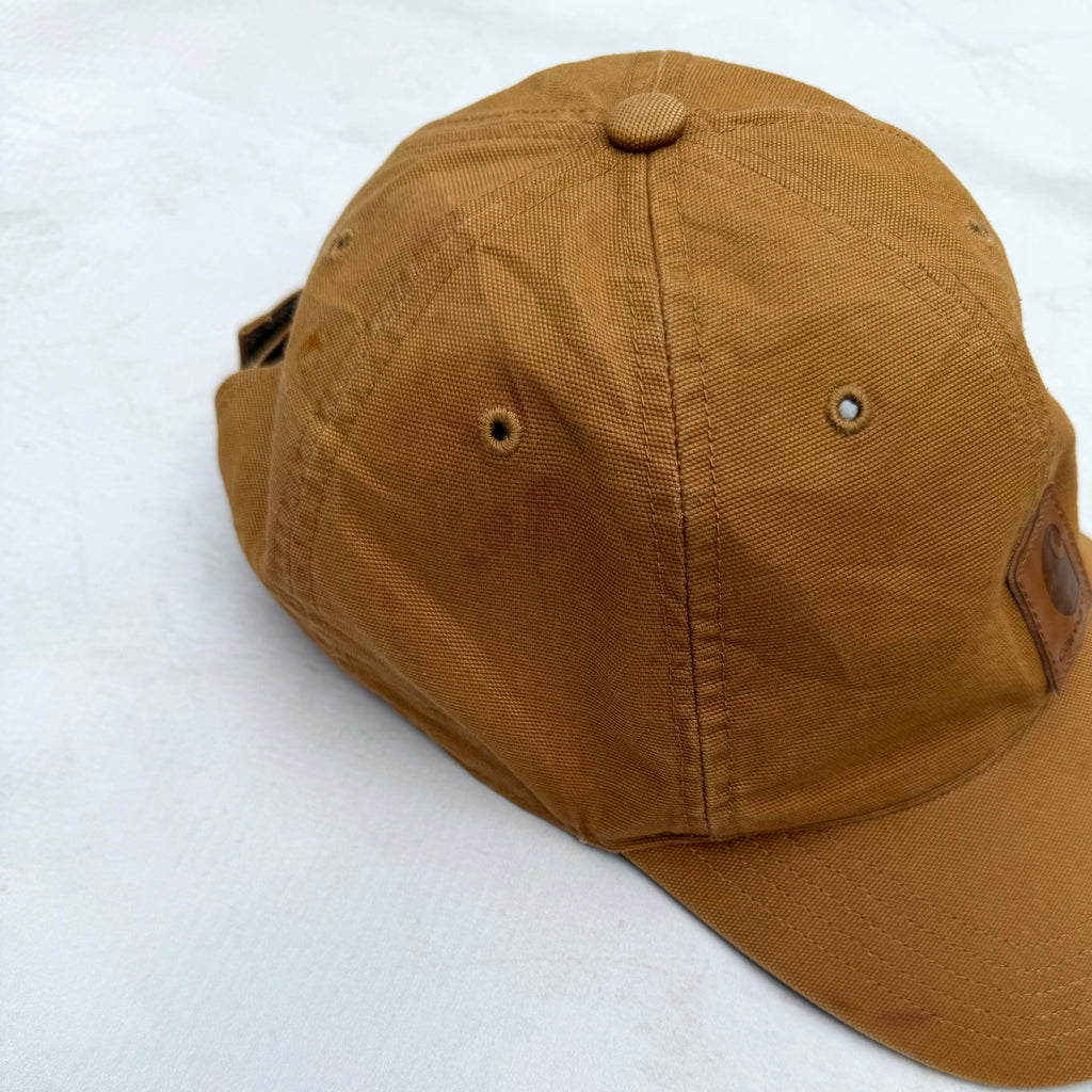 Carhartt Canvas Adjustable Cap, Leather Logo [One Size]
