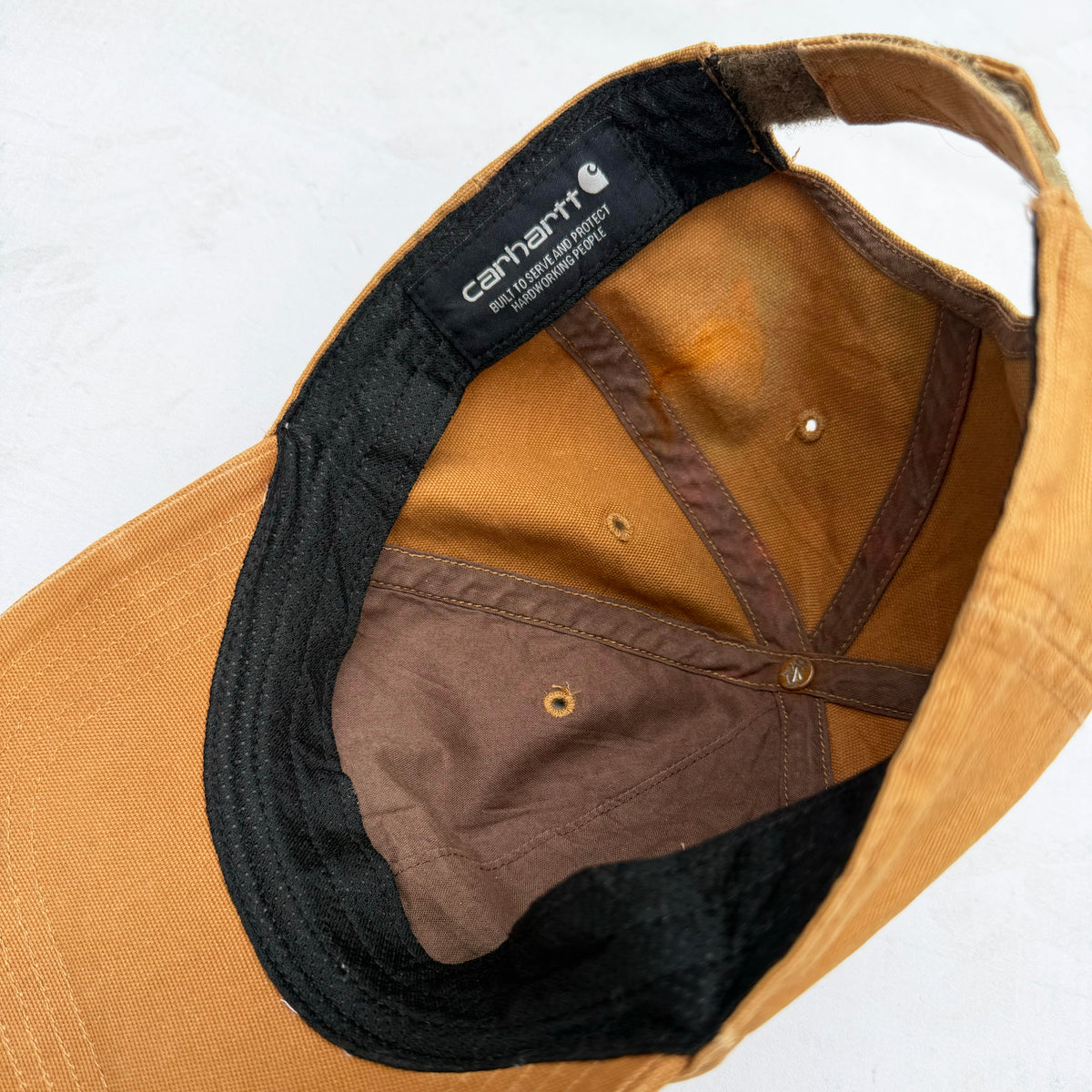 Carhartt Canvas Adjustable Cap, Leather Logo [One Size]