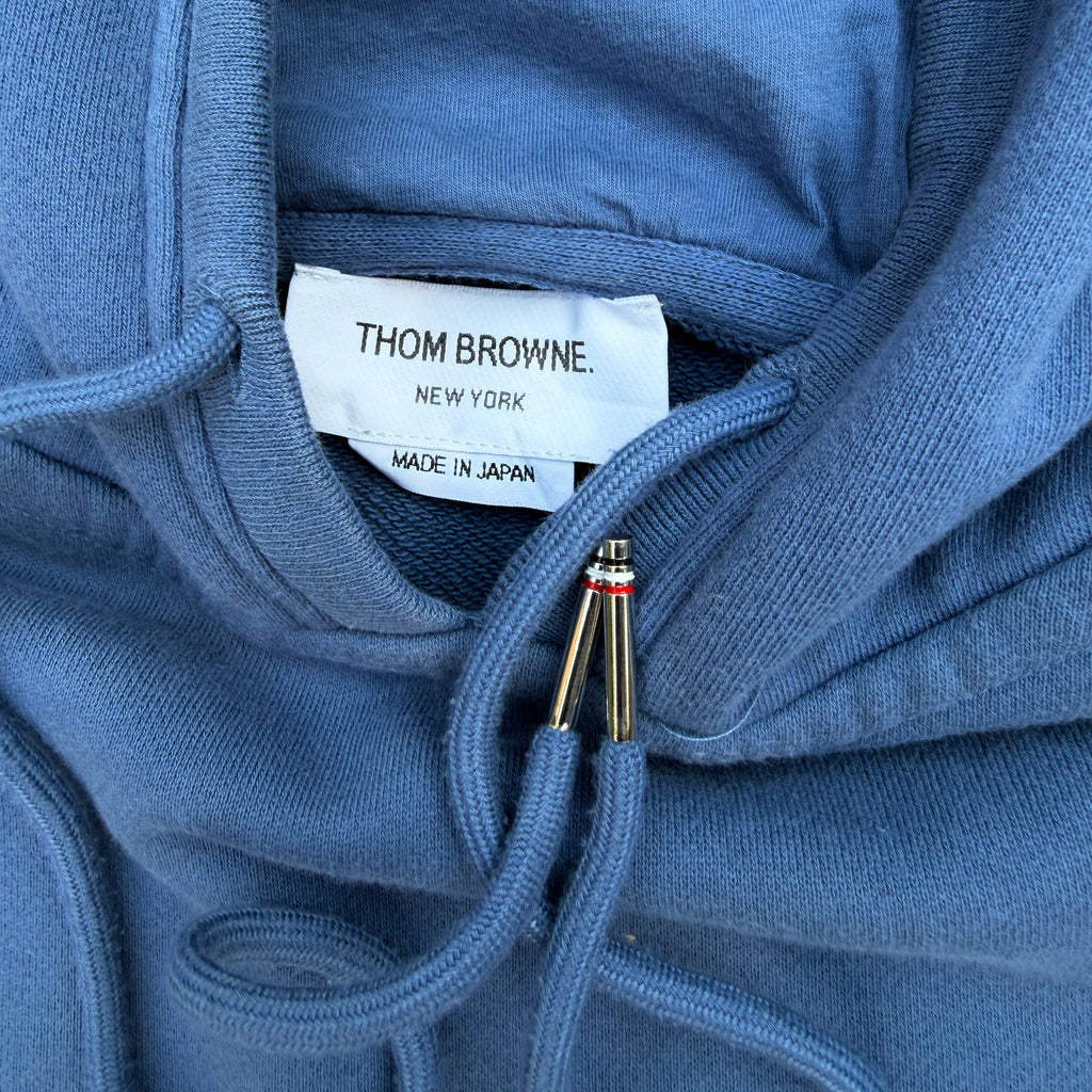 Thom Browne 4-Bar Stripe Logo-Patch Men's Hoodie [Medium]