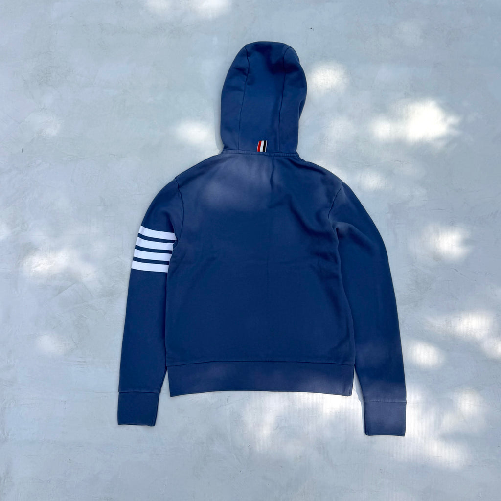 Thom Browne 4-Bar Stripe Logo-Patch Men's Hoodie [Medium]