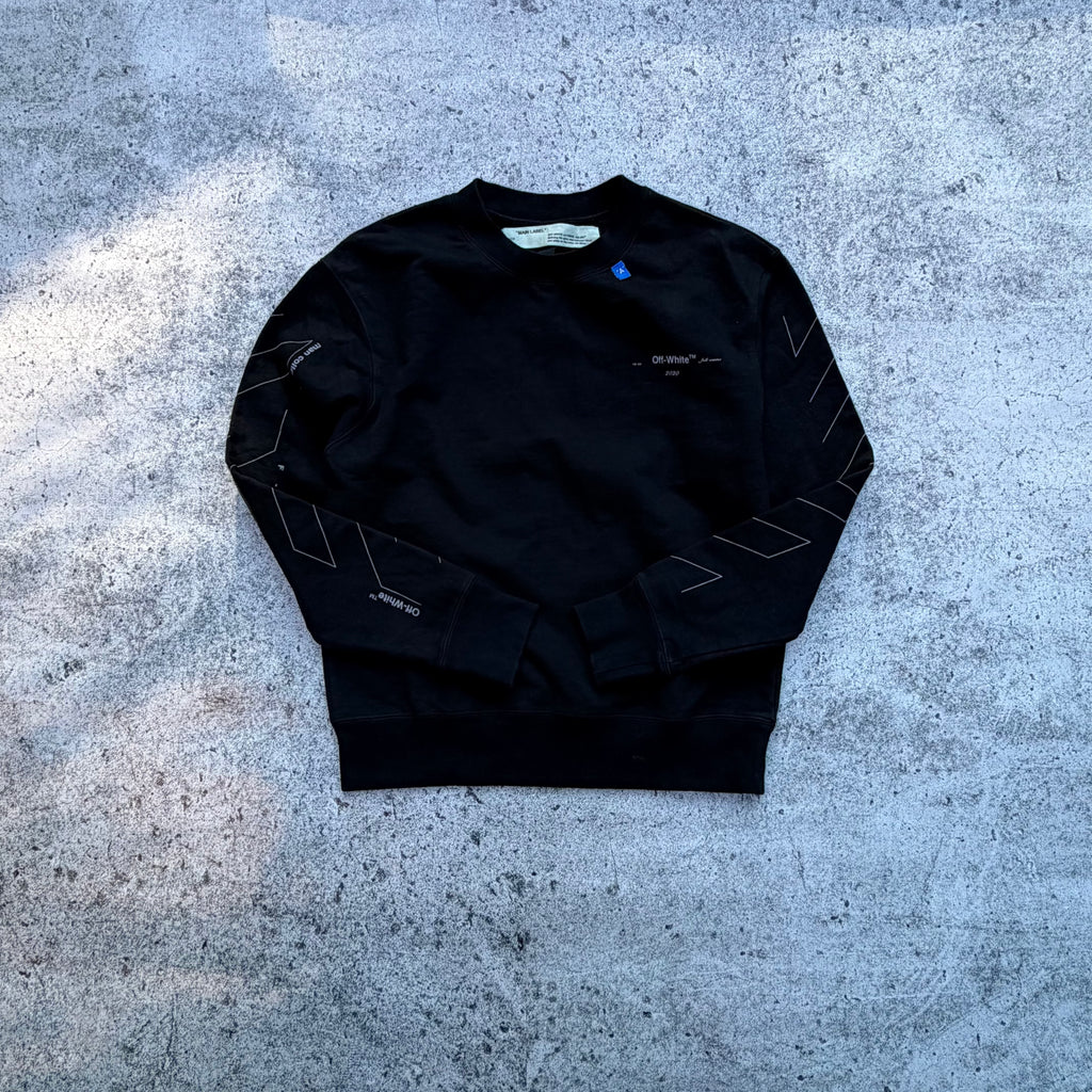 Off White Unfinished Arrow 3M Crewneck Sweater