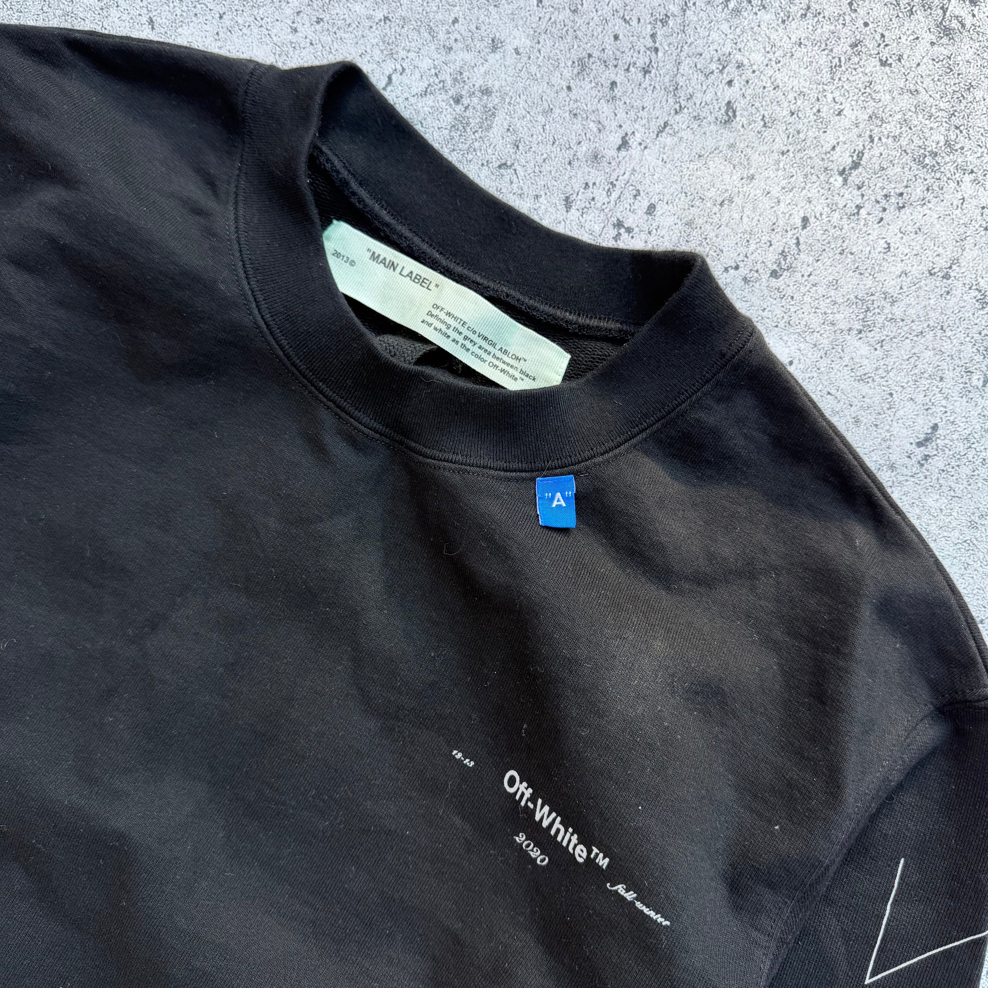 Off White Unfinished Arrow 3M Crewneck Sweater