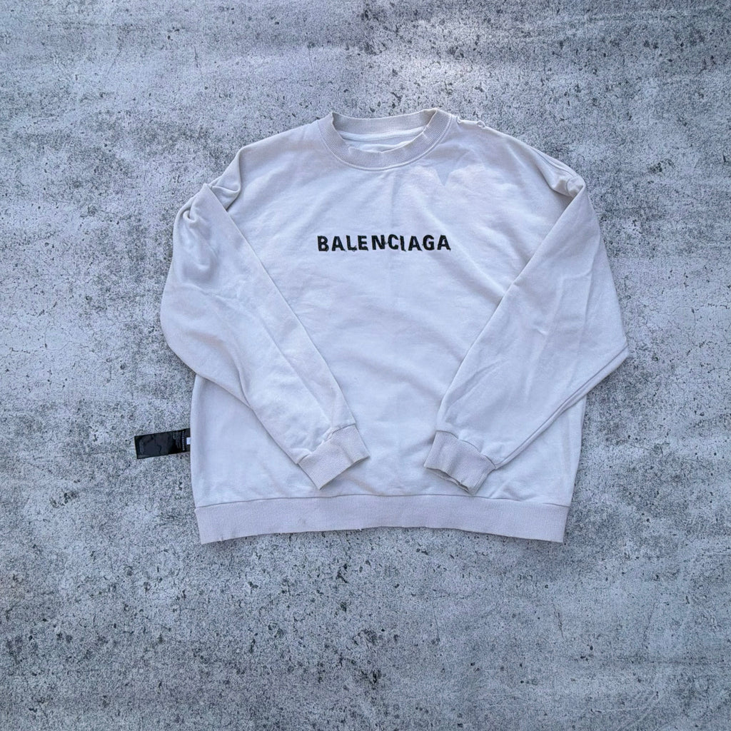 Balenciaga Distressed Reverse Crewneck Sweater