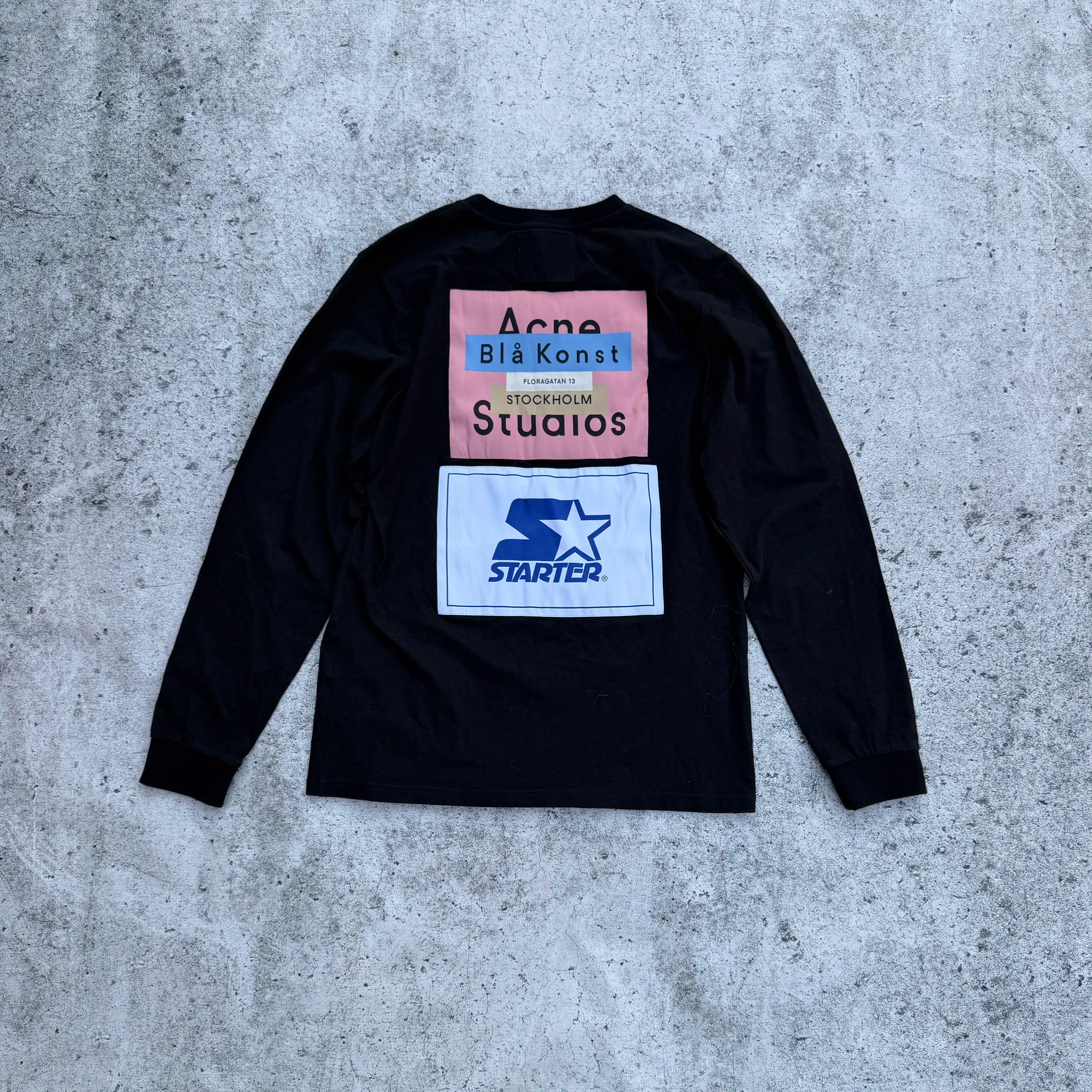Acne Studios Blå Konst Stockholm x Starter Black Long Sleeve T-shirt