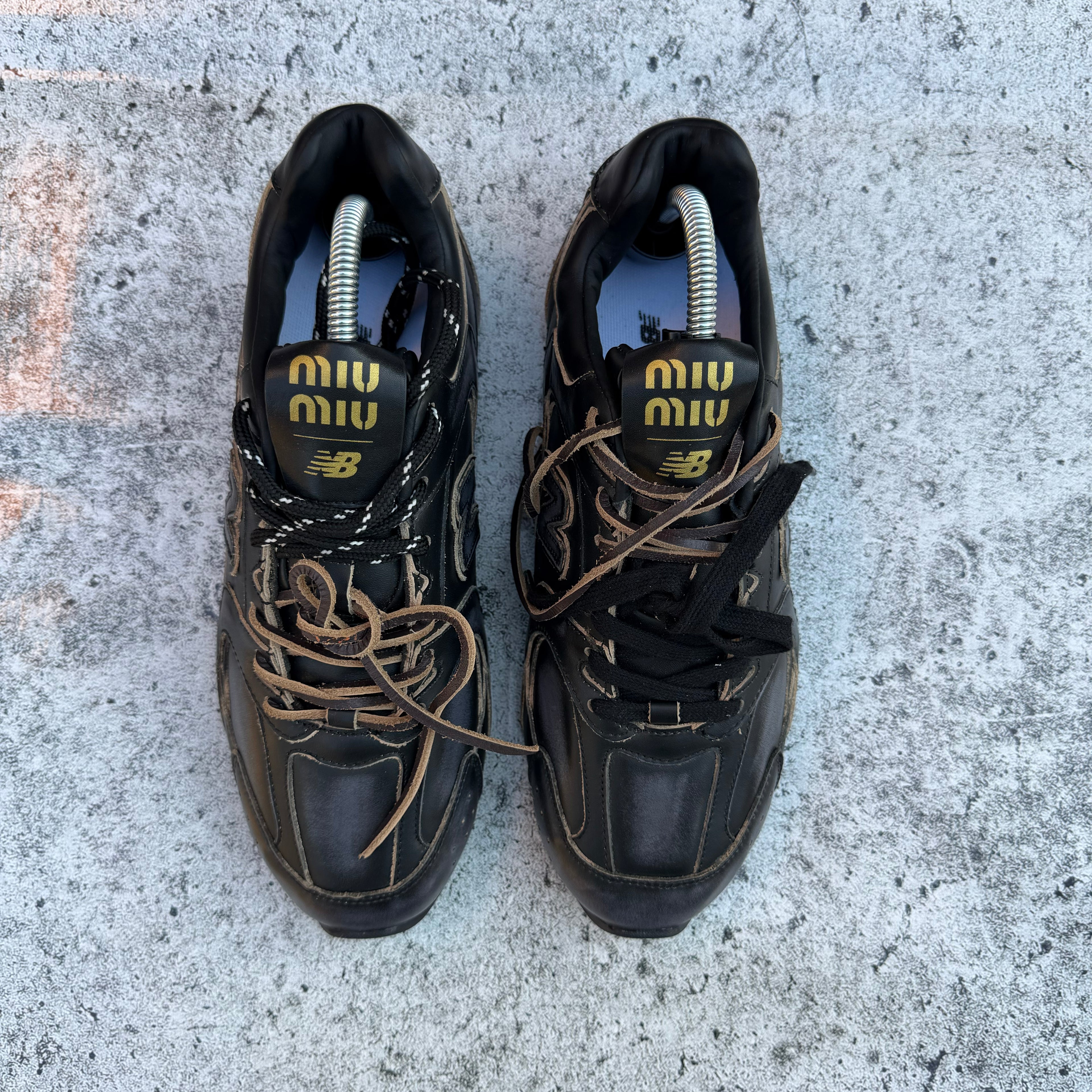New Balance x Miu Miu 530 SL Leather Sneakers