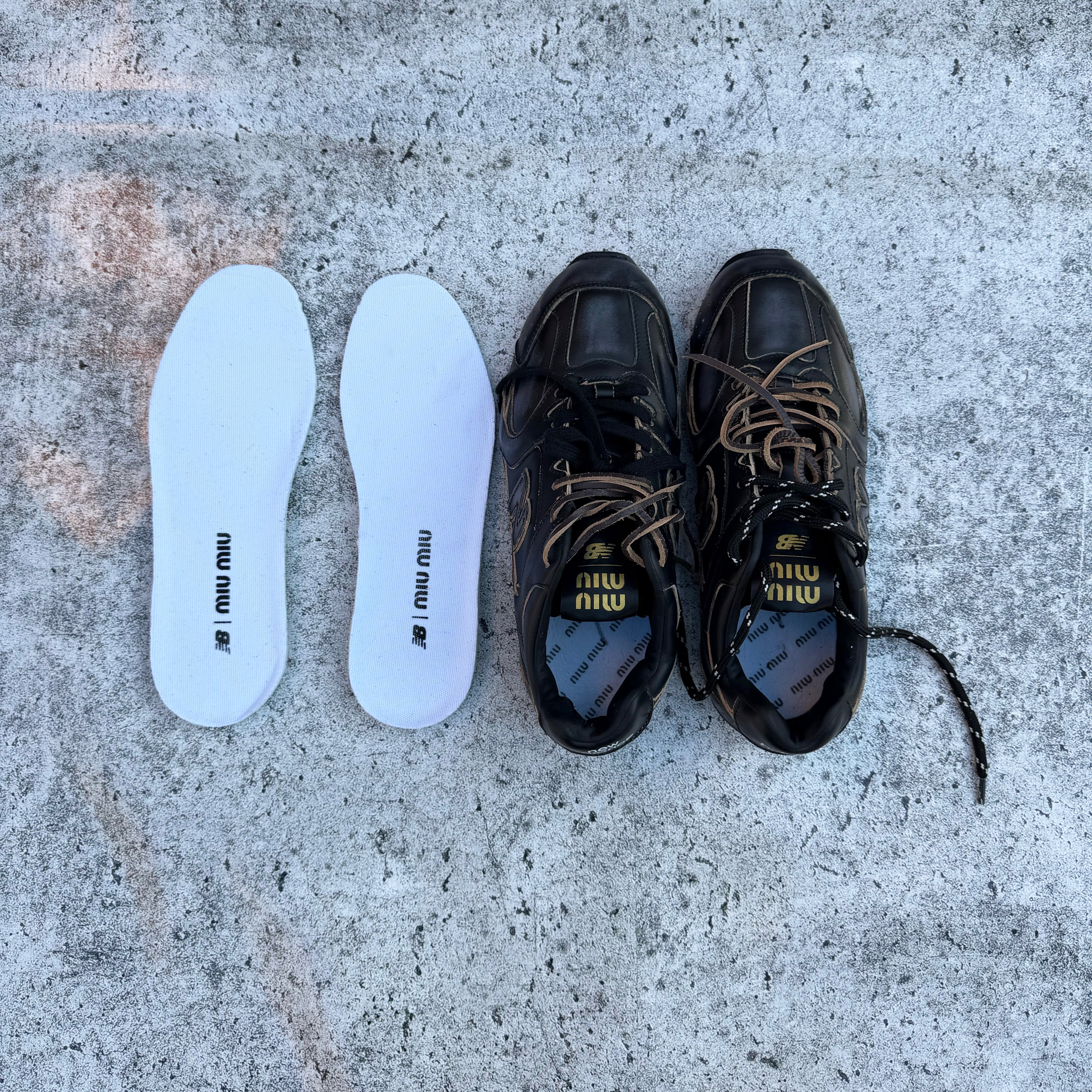New Balance x Miu Miu 530 SL Leather Sneakers