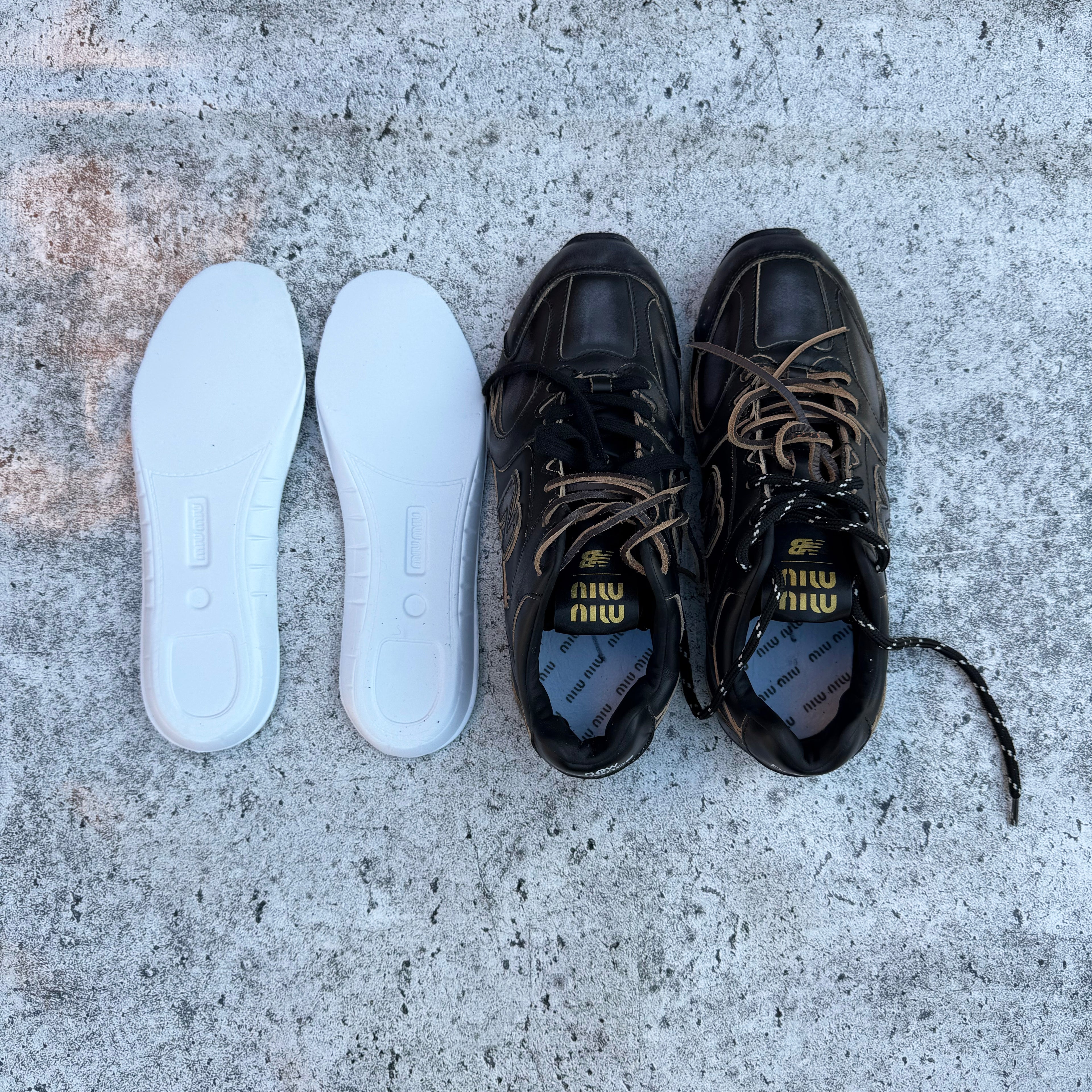 New Balance x Miu Miu 530 SL Leather Sneakers