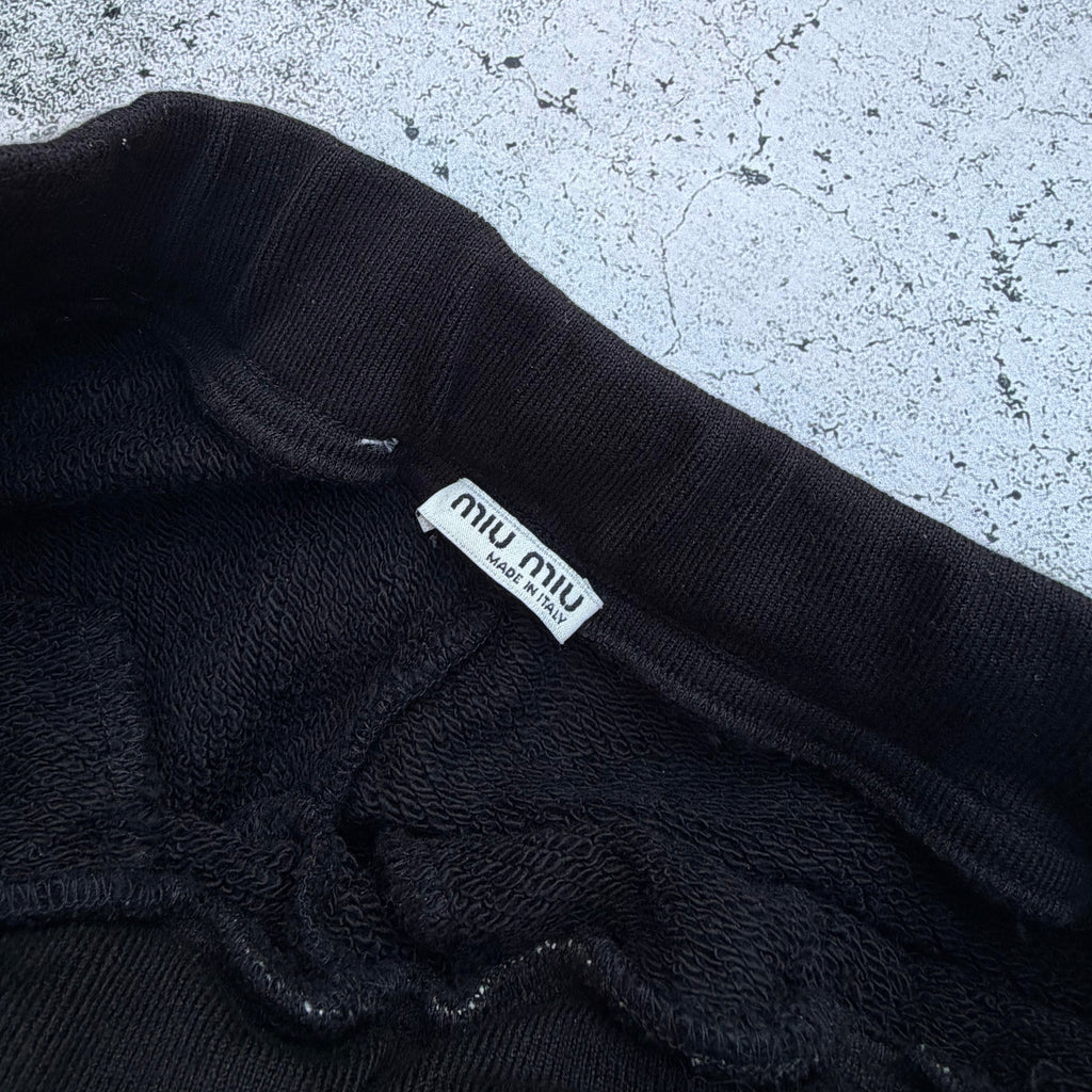 Miu Miu Black Sequin Trim Women's Track Pants
