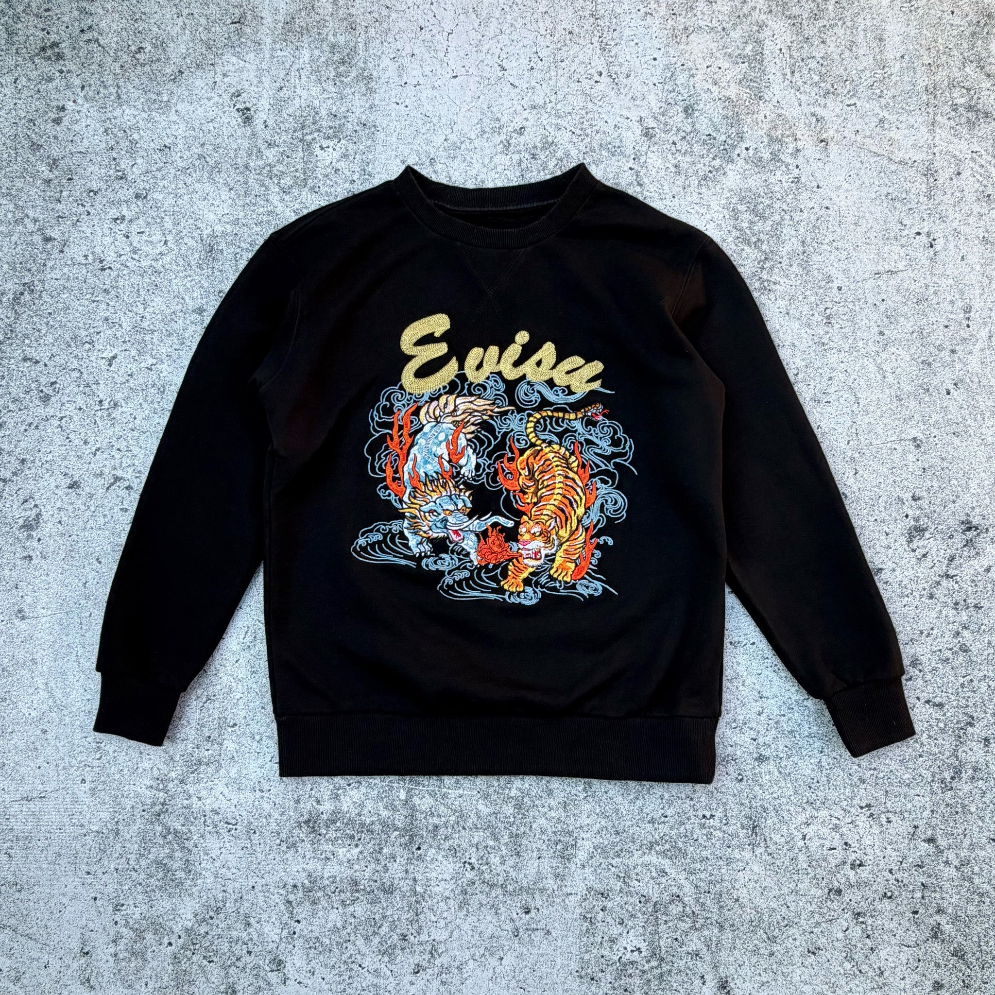 Evisu Ryu Tora Embroidery Women's Crewneck Sweater