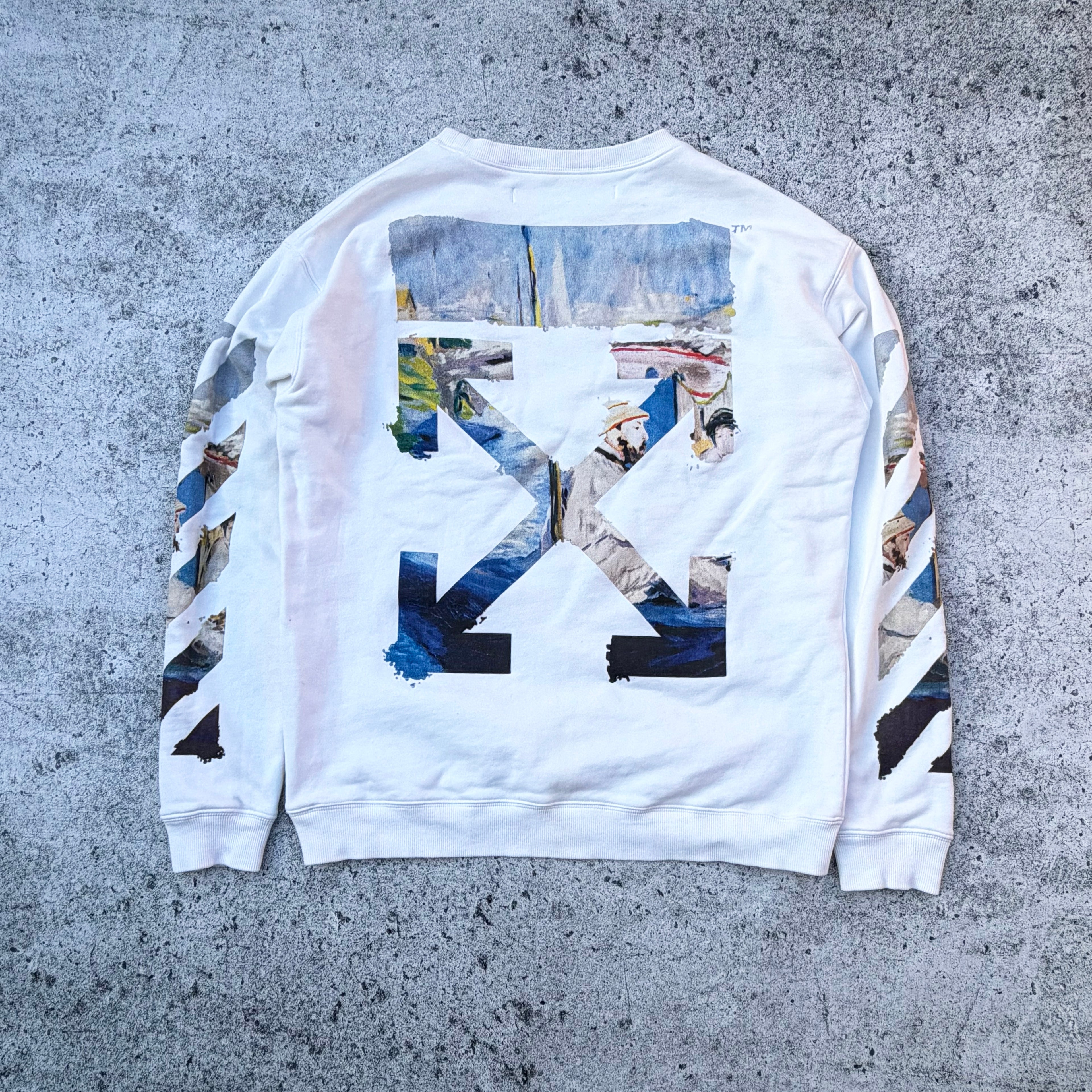 Off-White Oil Painting Arrows Crewneck Sweater