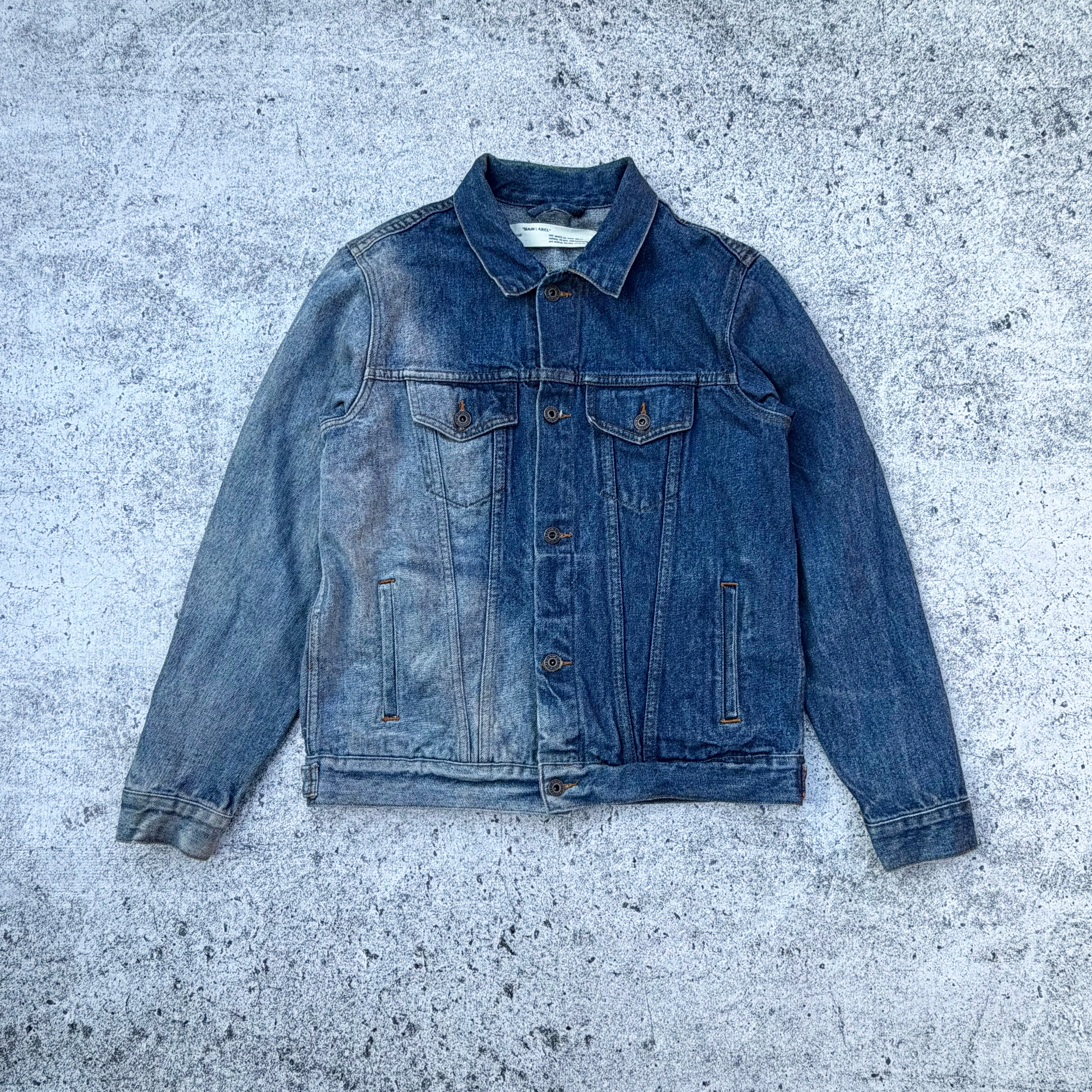 Off-White Oversize Half Washed Denim Jacket