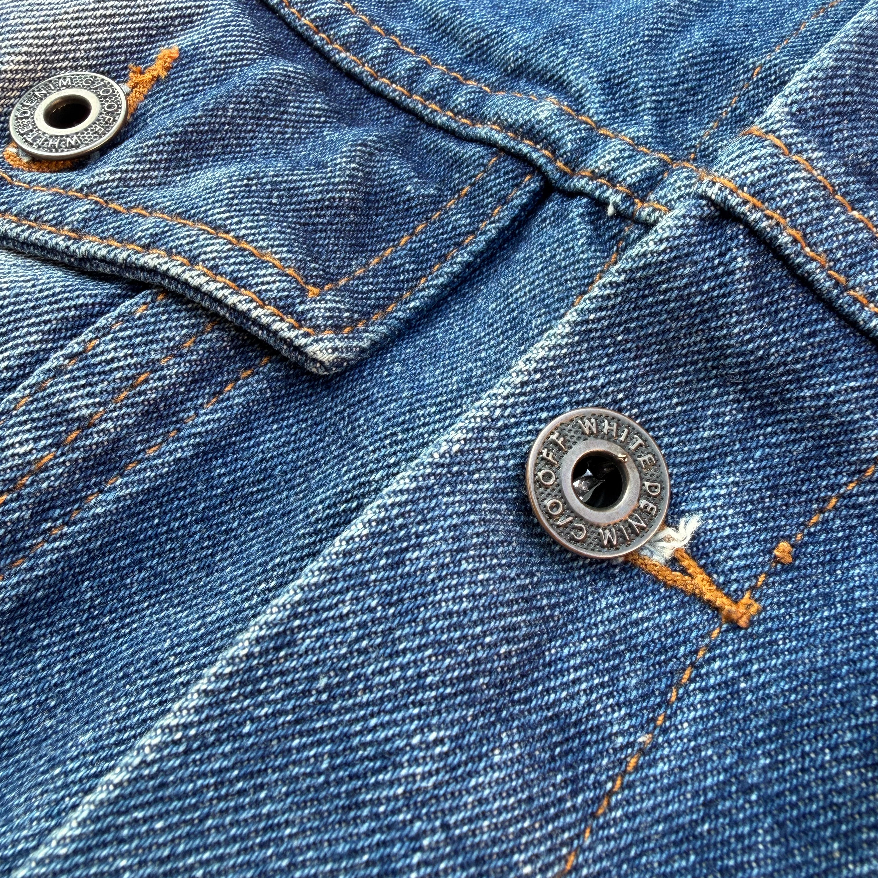 Off-White Oversize Half Washed Denim Jacket