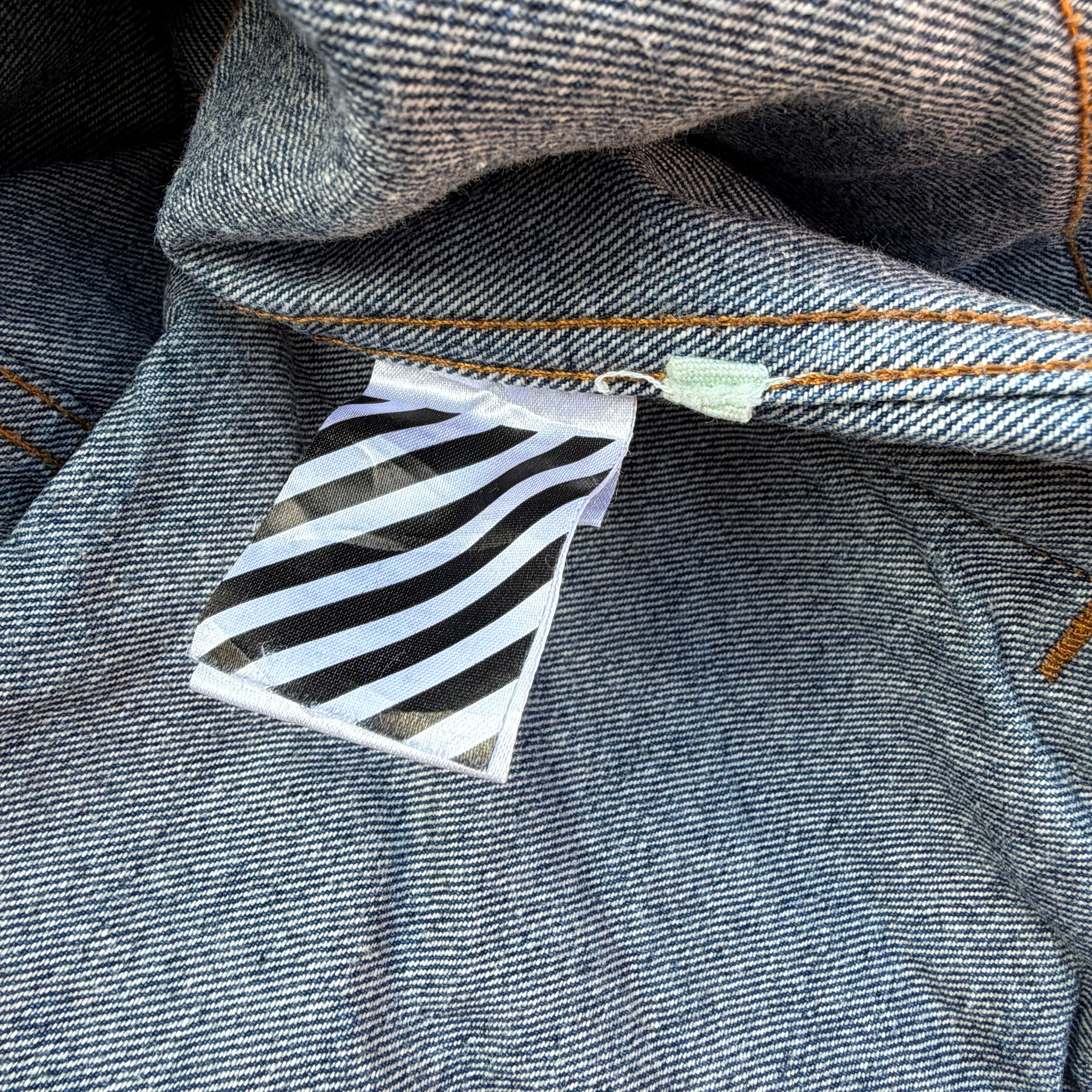 Off-White Oversize Half Washed Denim Jacket