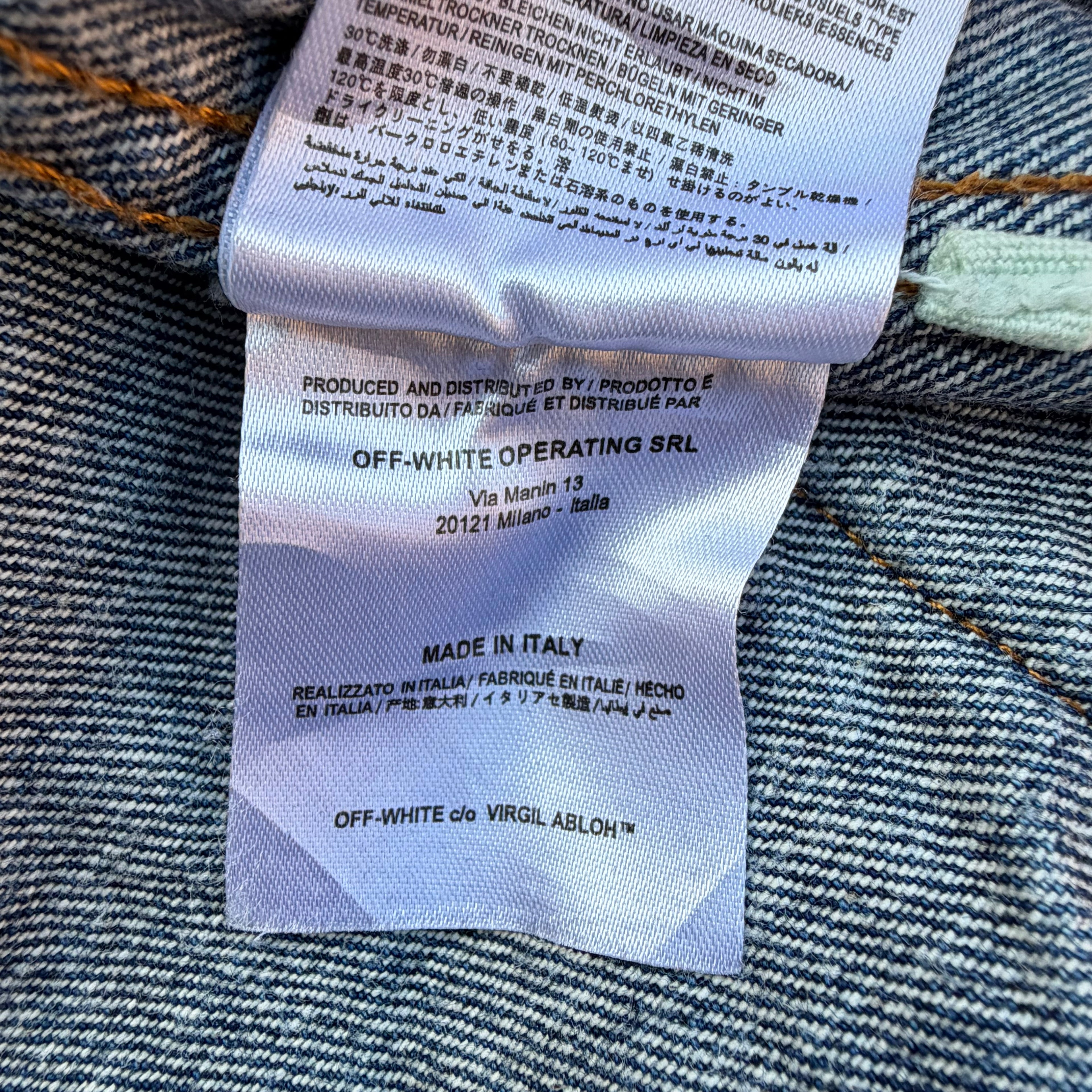 Off-White Oversize Half Washed Denim Jacket